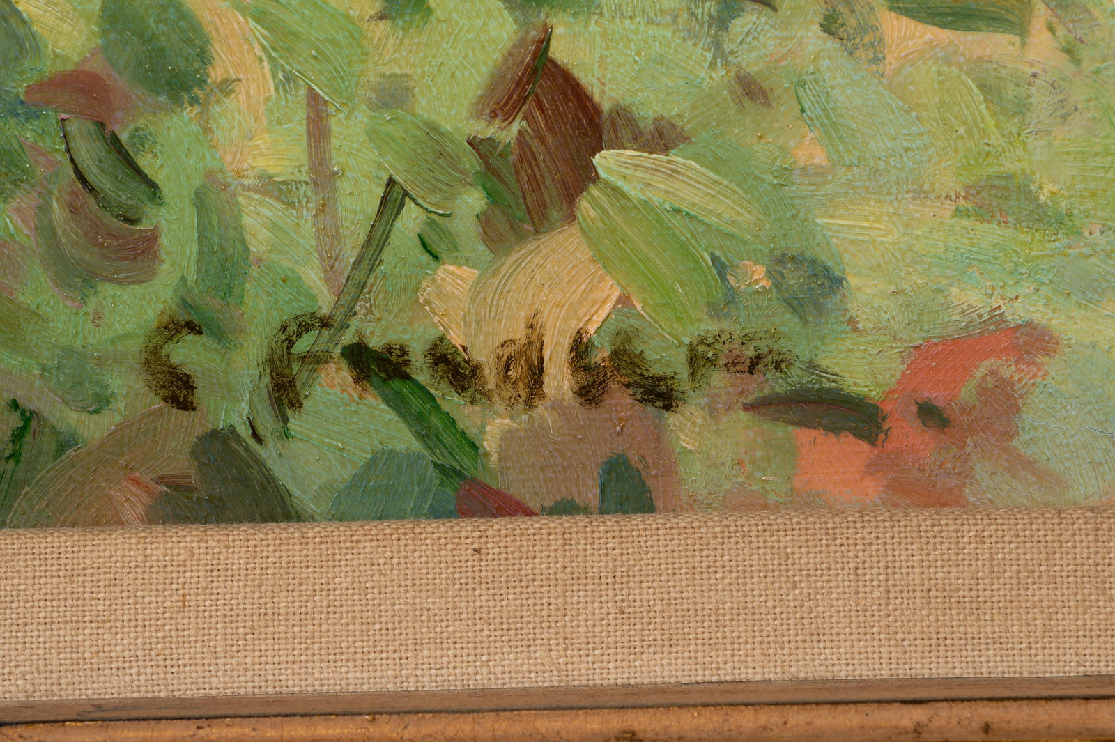 Impressionist Town by River, Signed. - 4