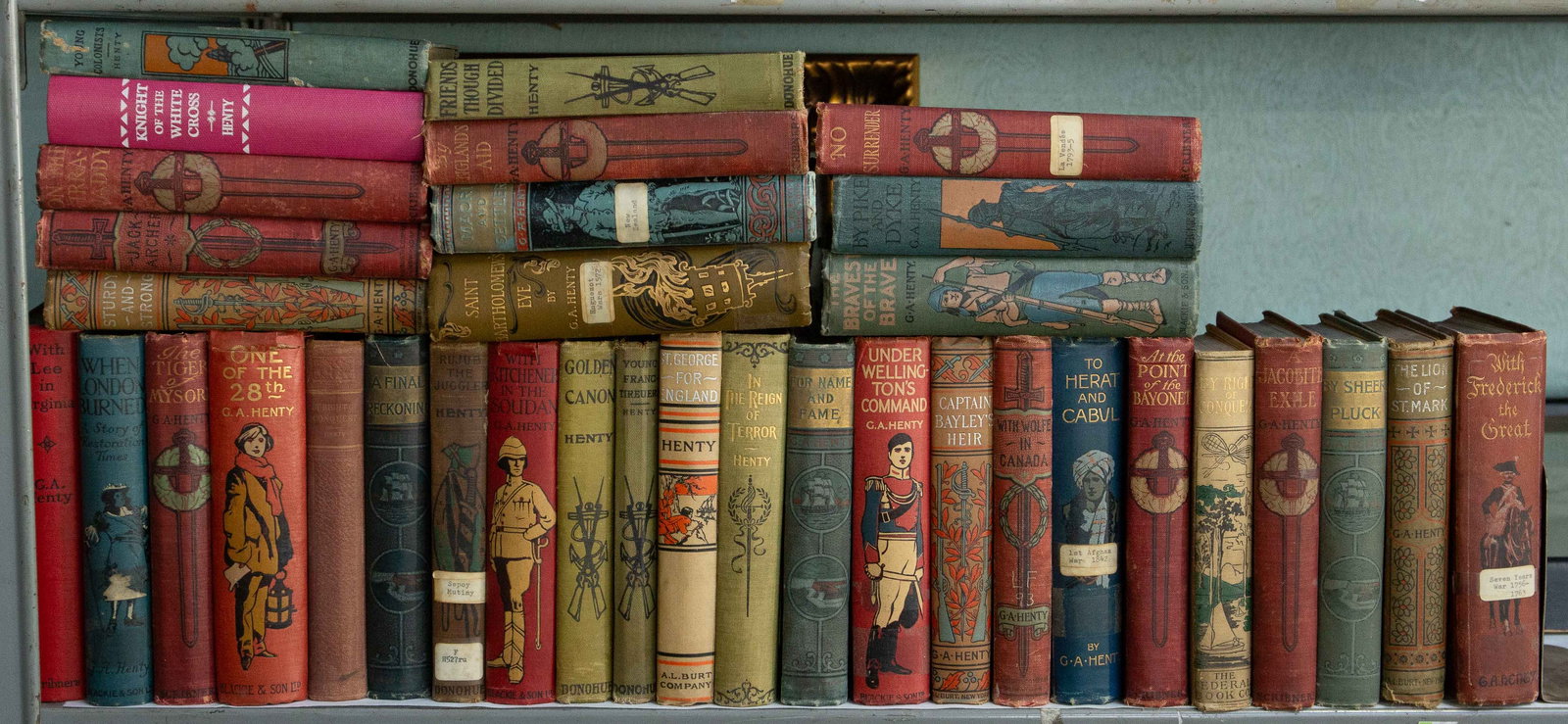 Lot of 35 Antique G.A. Henty Hardcover Books. (1 of 14)