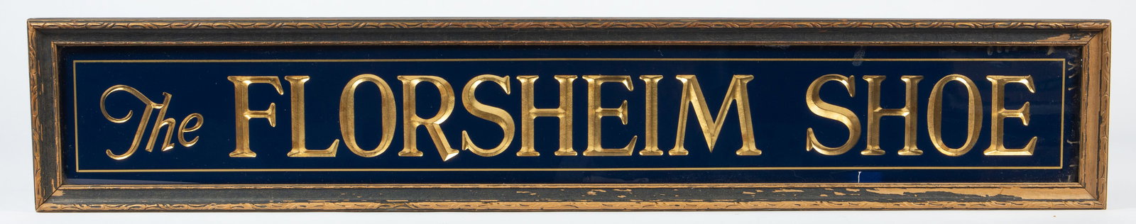 "The Florsheim Shoe" Reverse Painted Antique Sign (1 of 5)