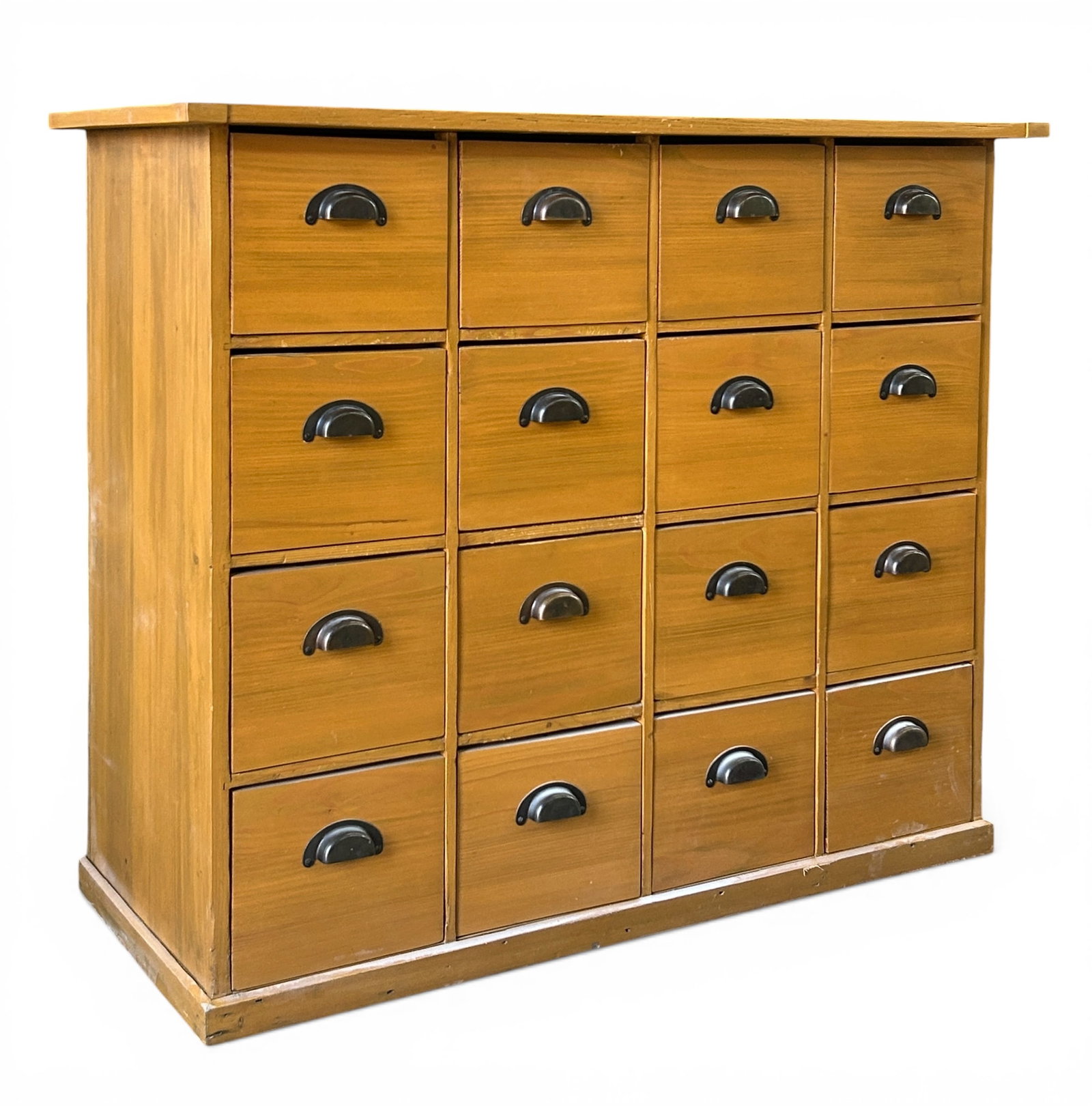 16 Drawer Pine Apothecary Cabinet or Bin. (1 of 5)
