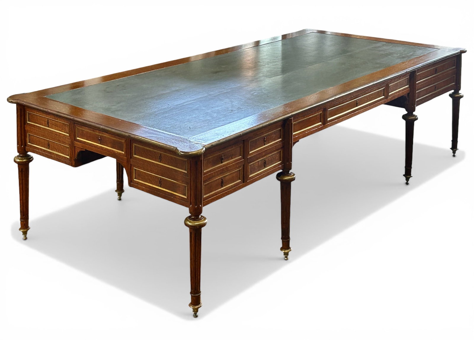 Massive French Partner's Desk or Library Desk. (1 of 10)