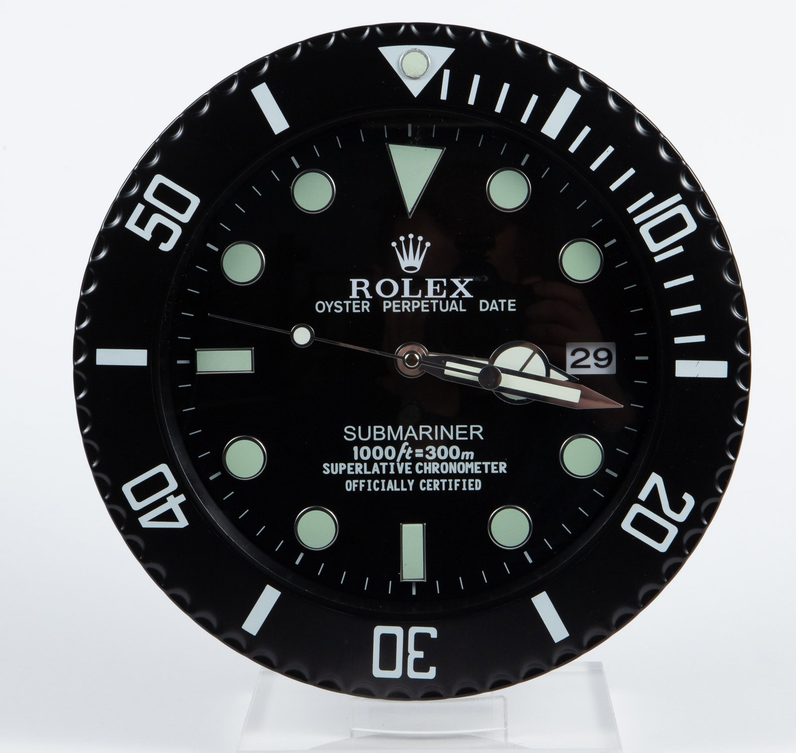 Rolex Submariner Superlative Chronometer Clock. (1 of 5)