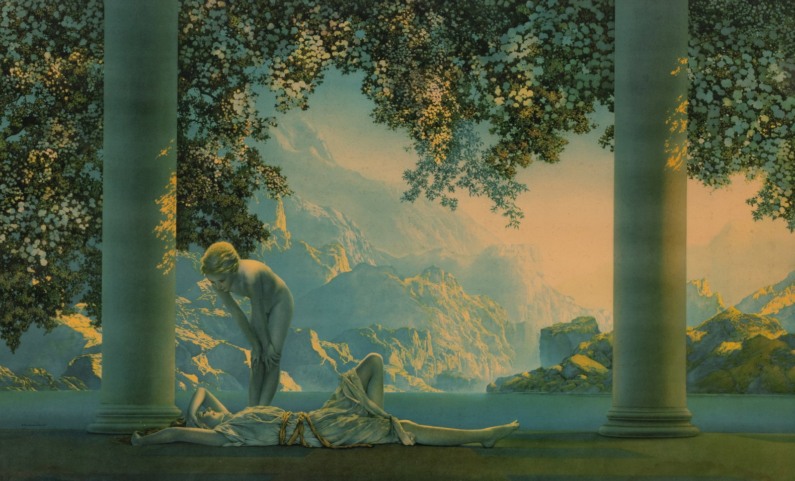 Daybreak, Lithograph After Maxfield Parrish. - 2