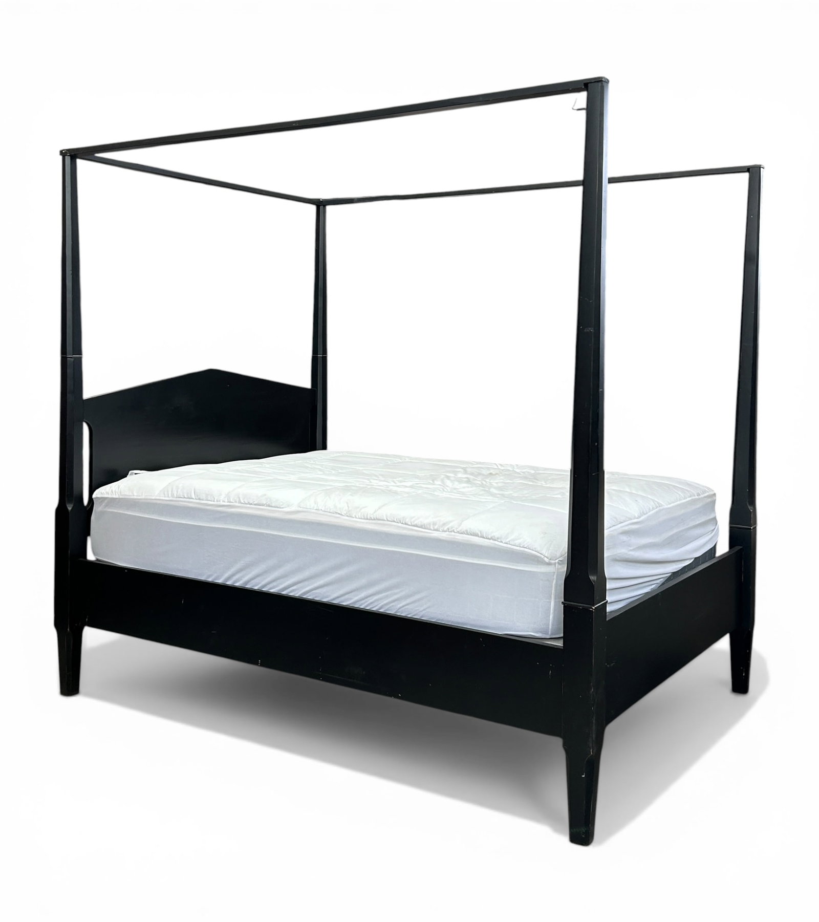 Ebonized Queen Size Canopy Bed. (1 of 8)