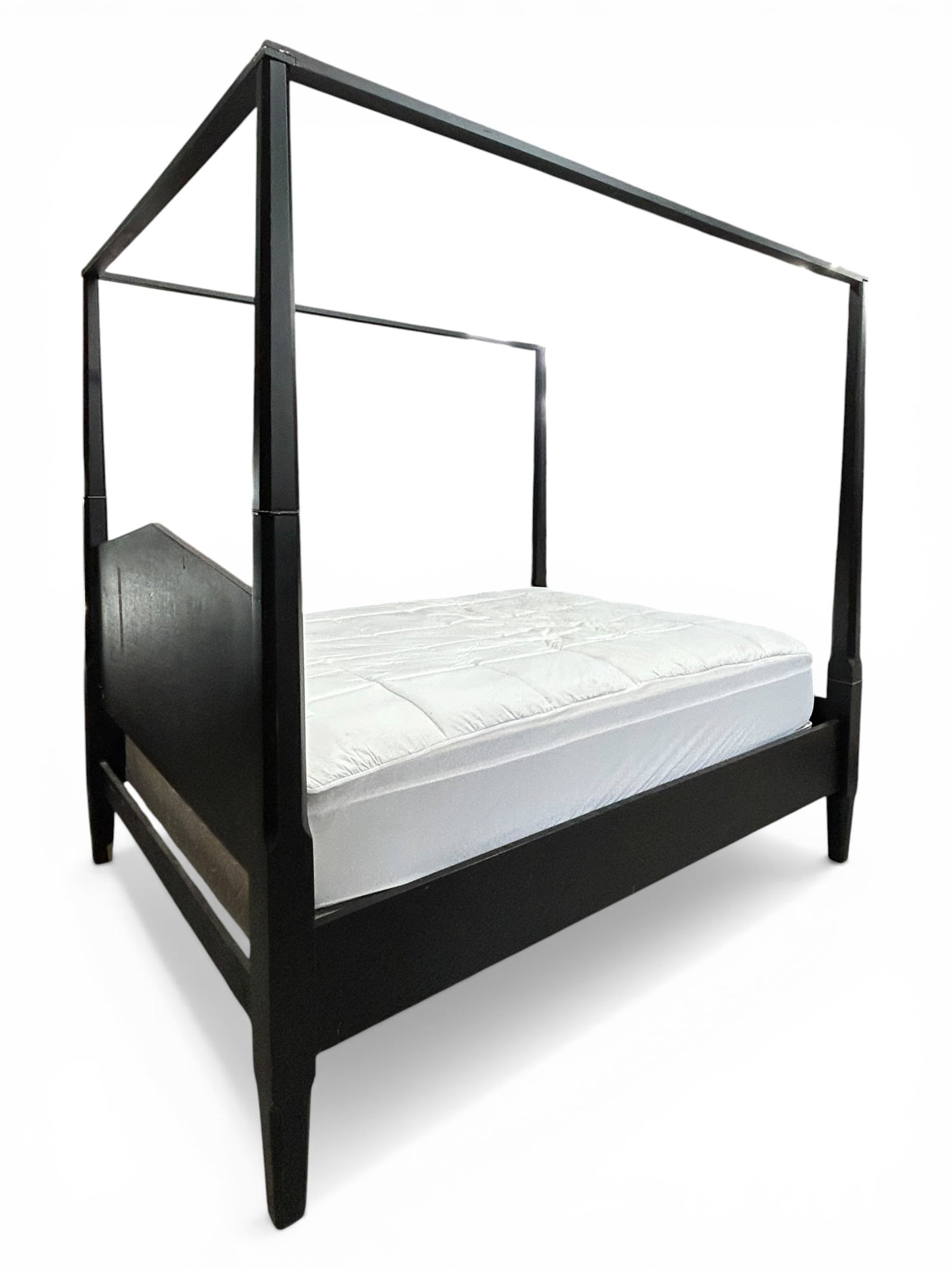 Ebonized Queen Size Canopy Bed. - 2