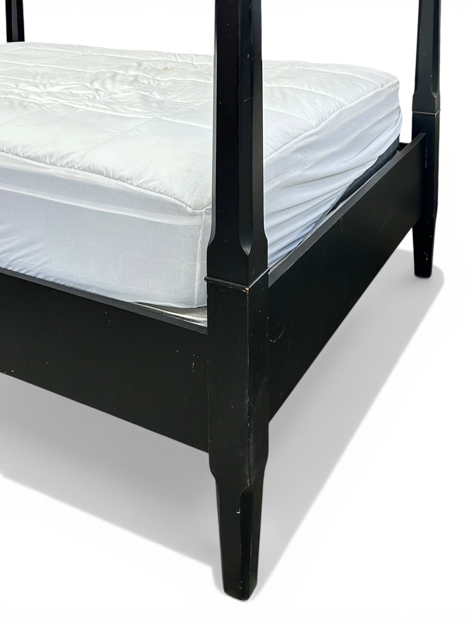 Ebonized Queen Size Canopy Bed. - 3