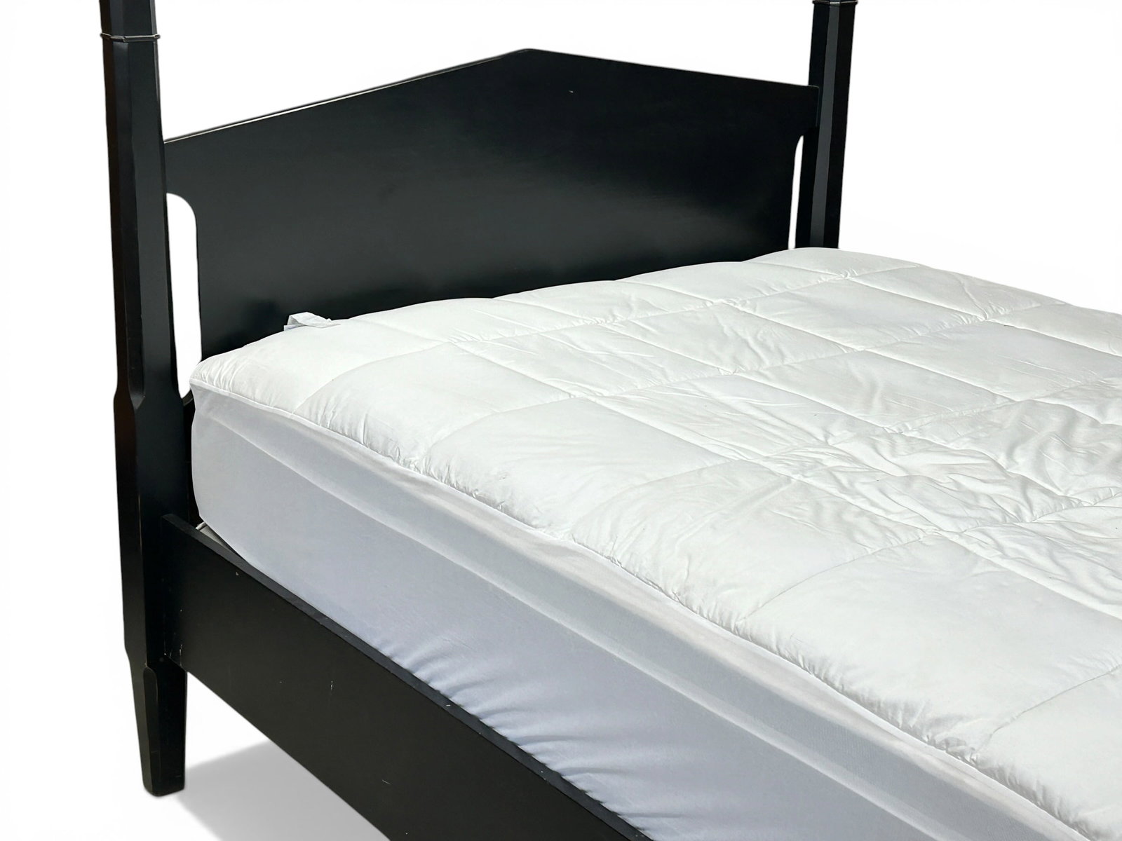 Ebonized Queen Size Canopy Bed. - 4