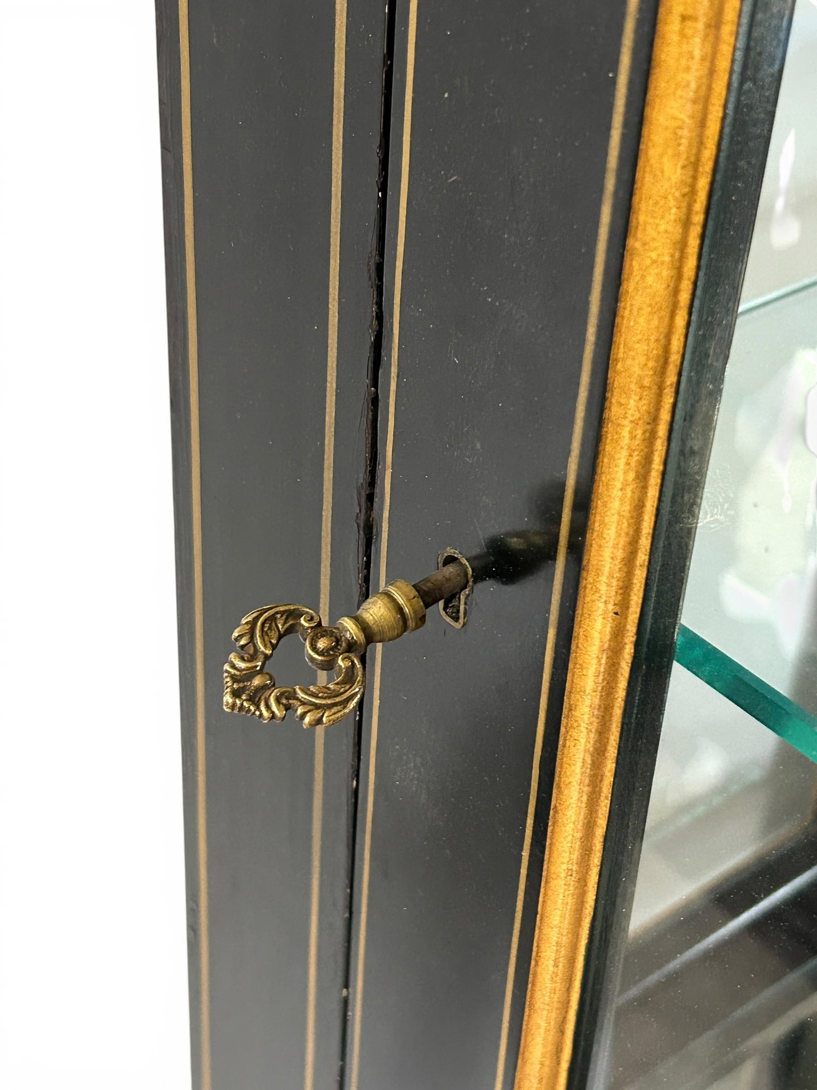 Large Ebonized Lighted Display Cabinet. - 4