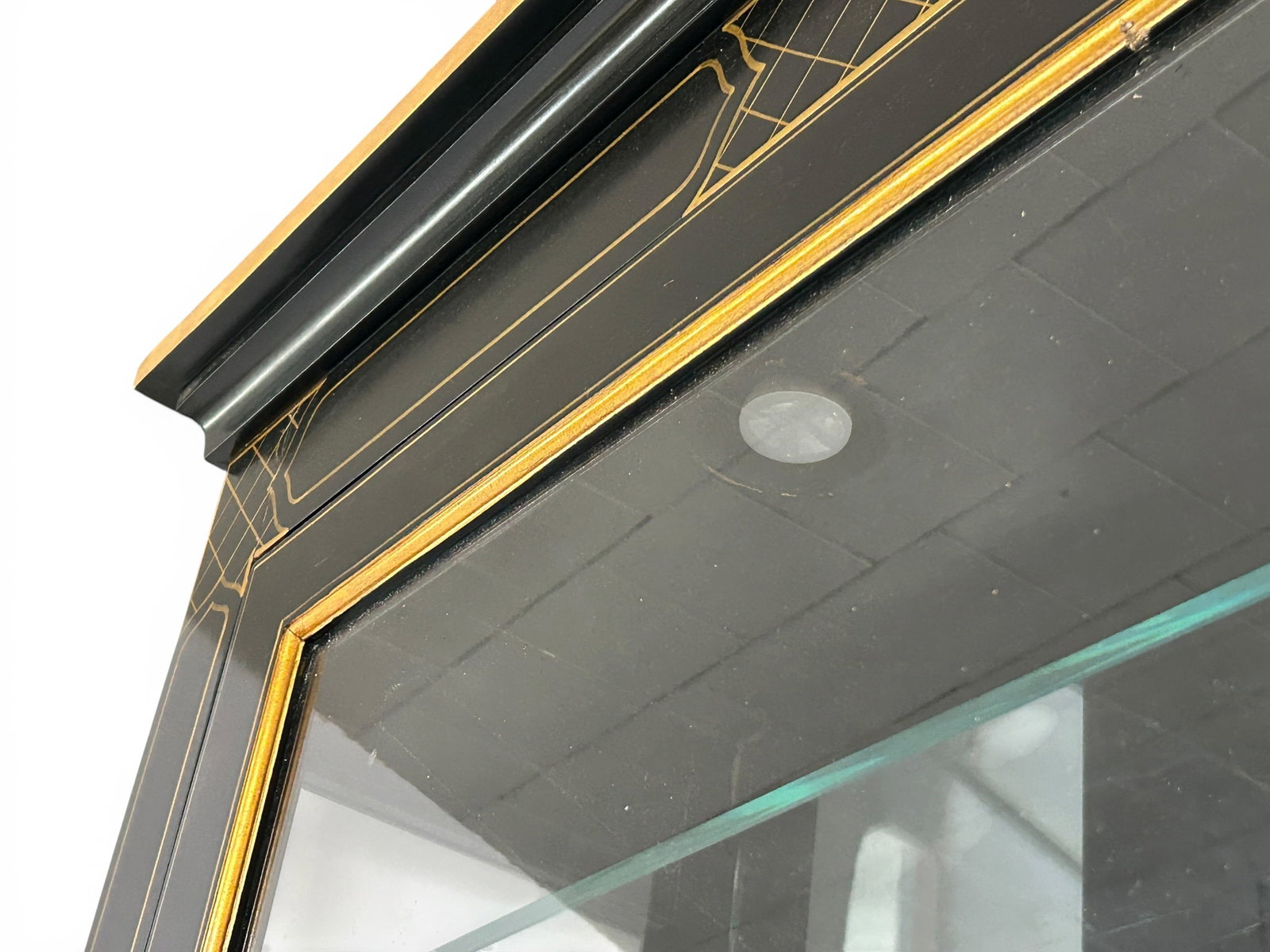 Large Ebonized Lighted Display Cabinet. - 5