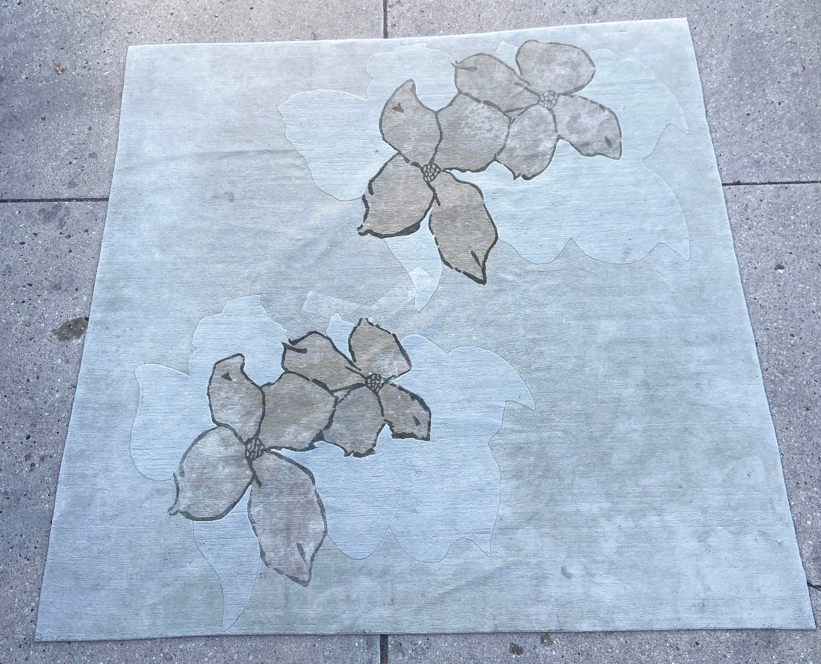 8' 11" x 9' 2" Tibetan Rug.: The rug looks to be in good overall condition. In-house shipping is available for this rug. Please see our website regarding our in-house shipping procedures.