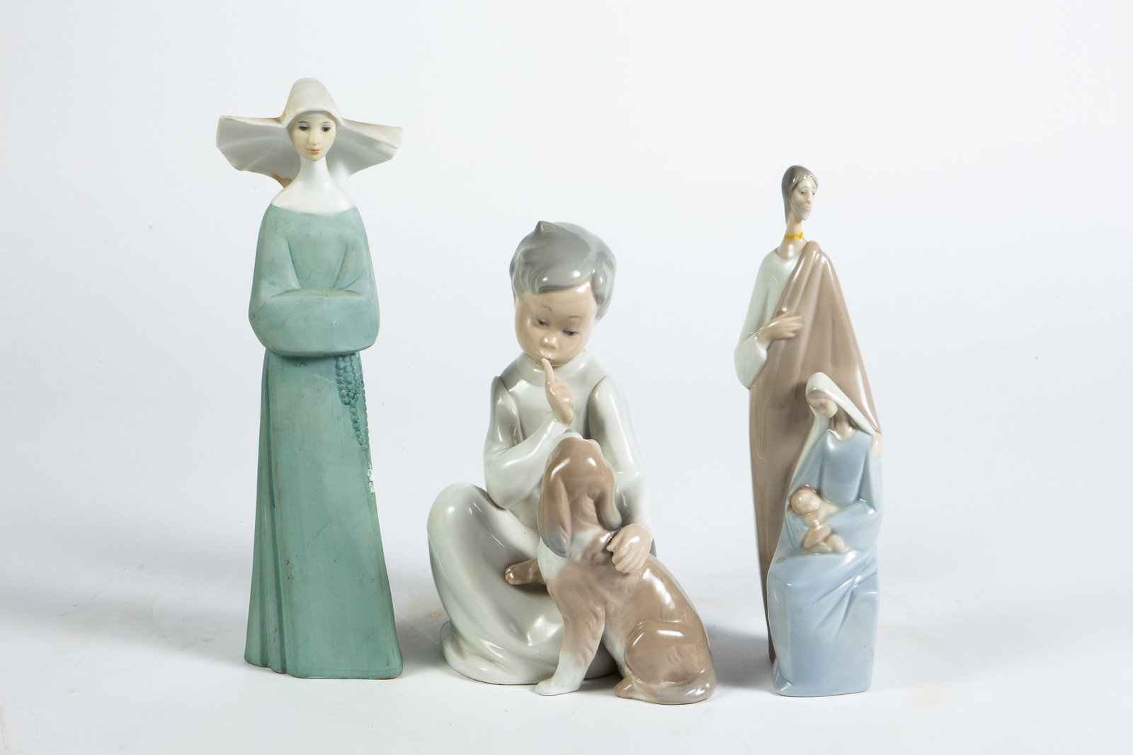 Lot of 3 Porcelain Figurines, inc. Lladro. (1 of 8)