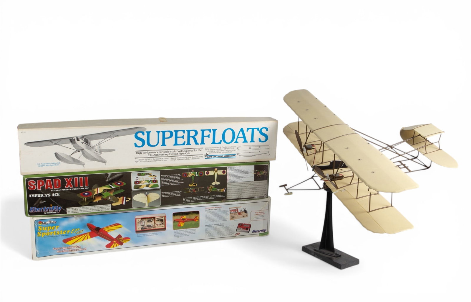 3 Lg Vintage Model Kits - Plane, Submarine, Rocket (1 of 9)