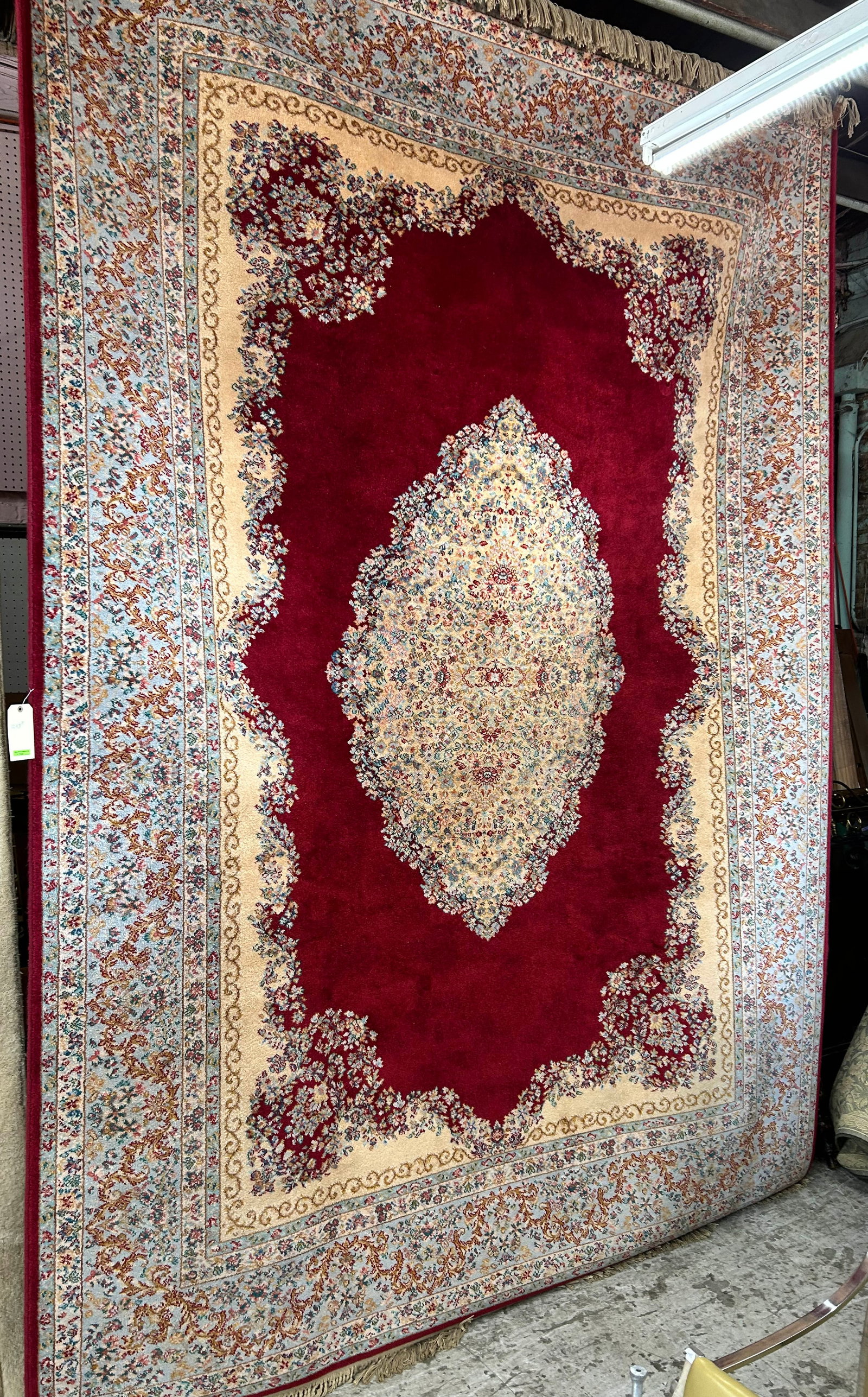 8' 8" x 12' Red Karastan Kirman Rug.: The rug looks to be in good overall condition. In-house shipping is available for this rug. Please see our website regarding our in-house shipping procedures.