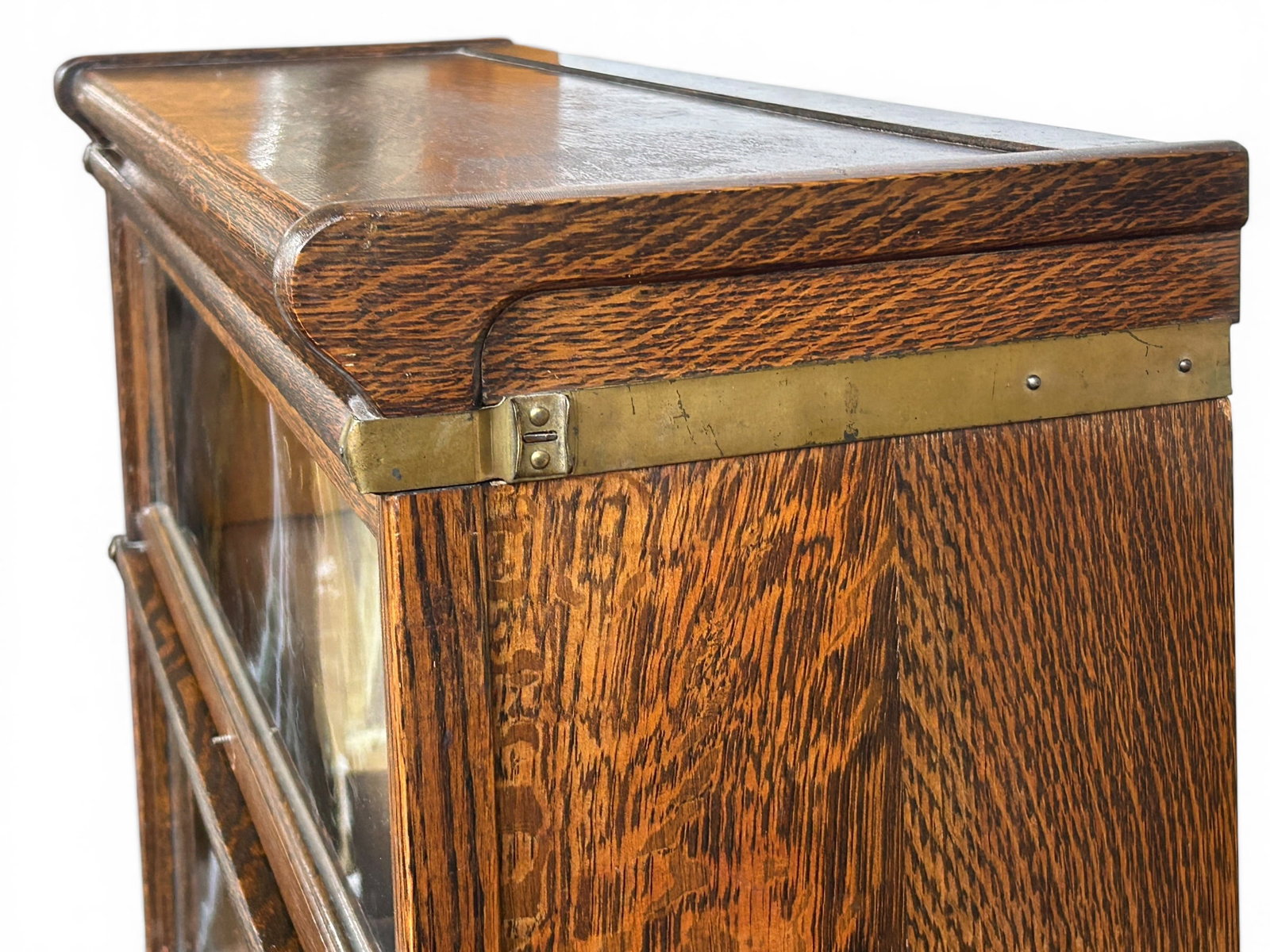 Globe-Wernicke Three-Stack Oak Barrister Bookcase. - 7