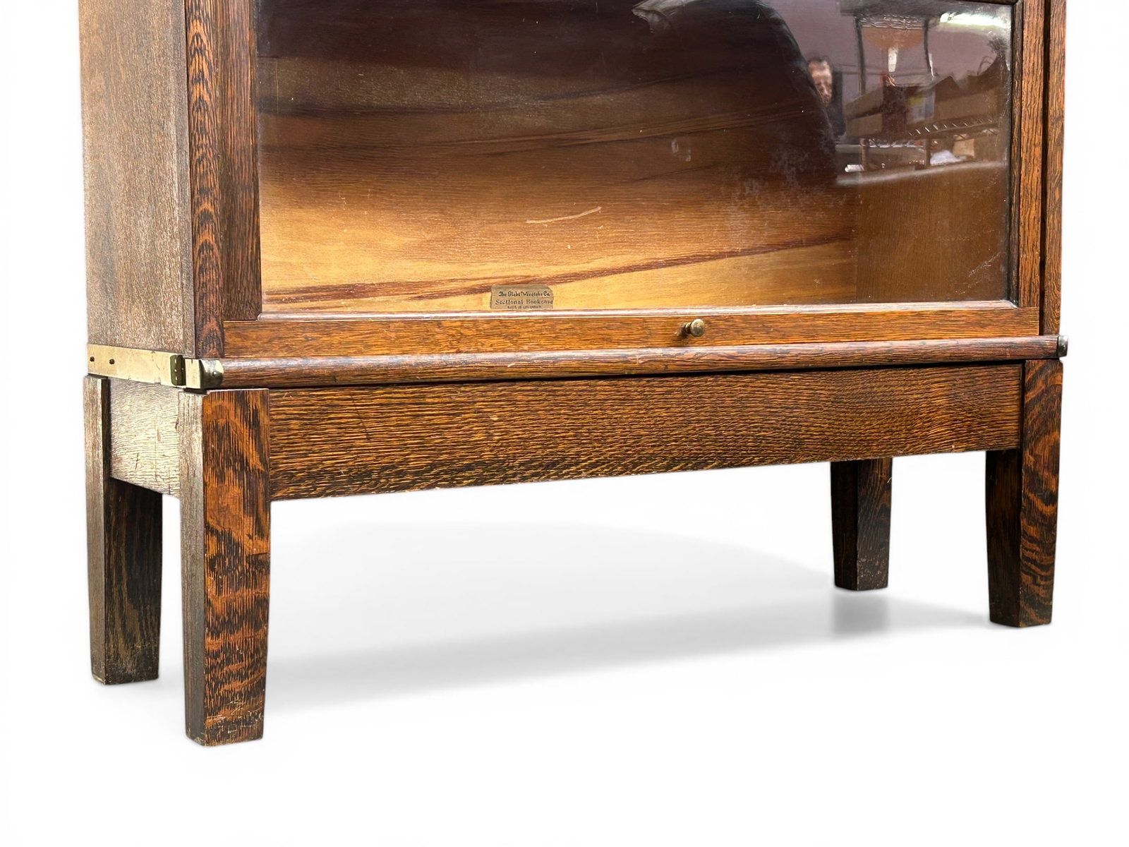 Globe-Wernicke Three-Stack Oak Barrister Bookcase. - 8