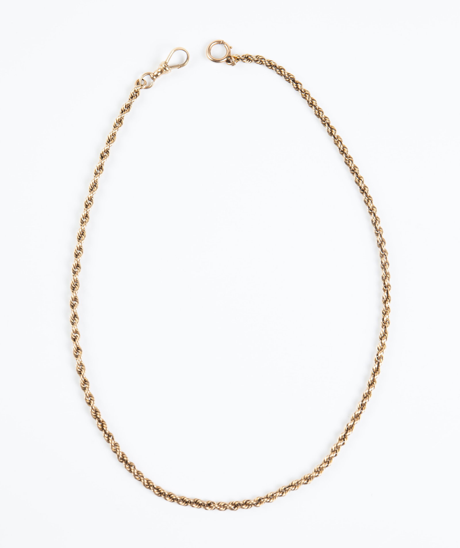 14K Yellow Gold Rope Chain Watch Fob. (1 of 3)