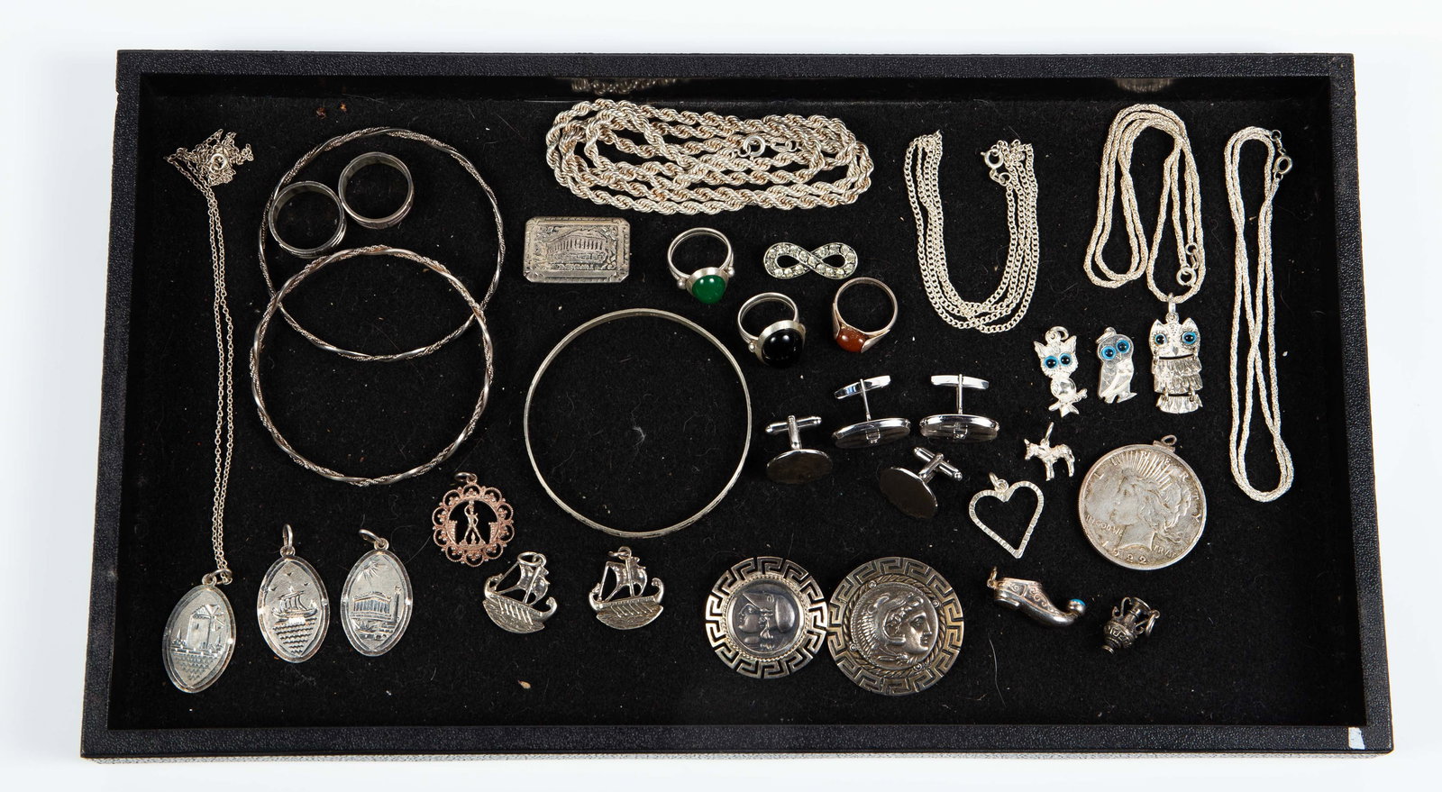 Sterling Silver Jewelry - Greece, Owl, Boats, Coin (1 of 9)