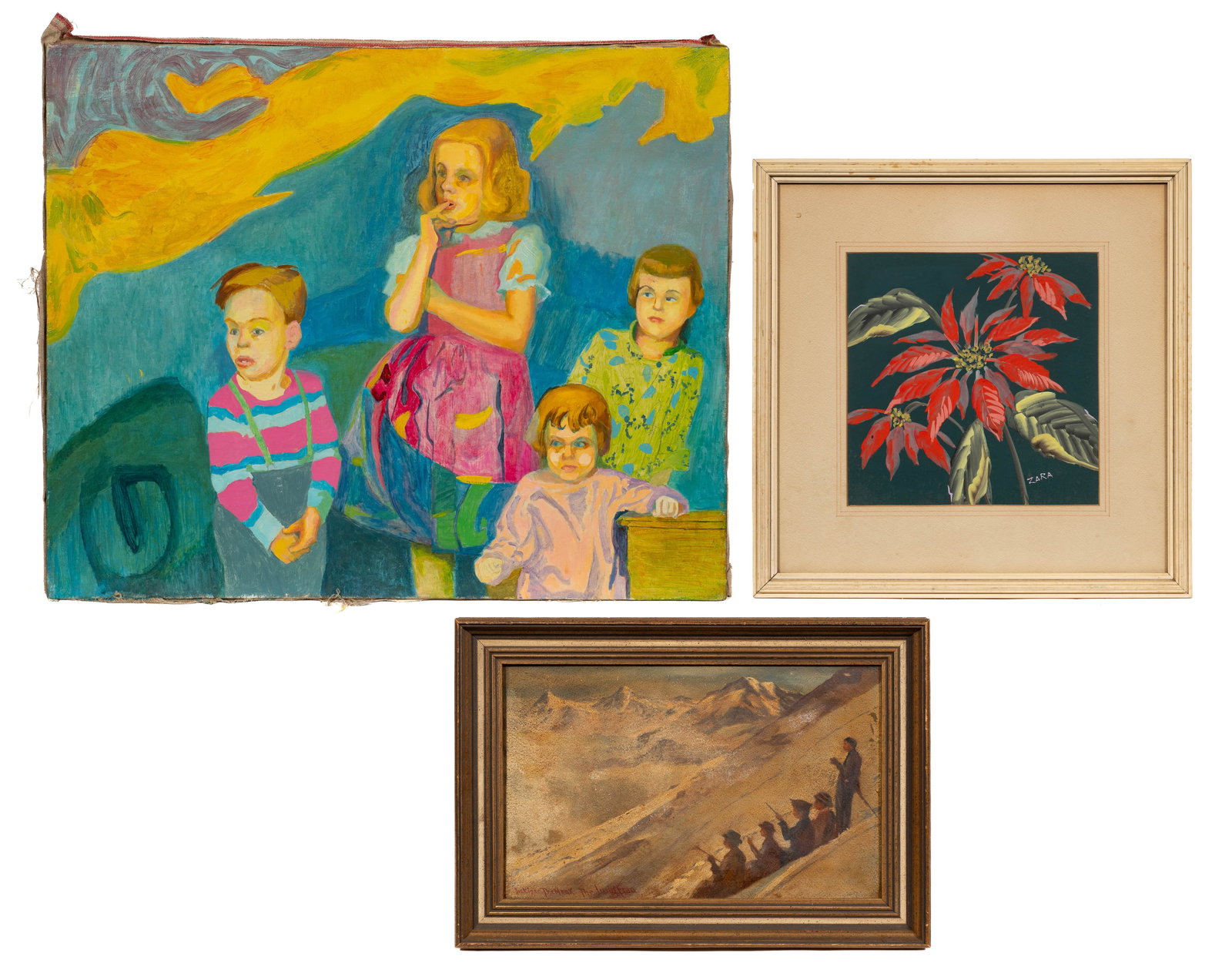3 Pc. Lot of Miscellaneous Paintings, inc. Zara. (1 of 14)