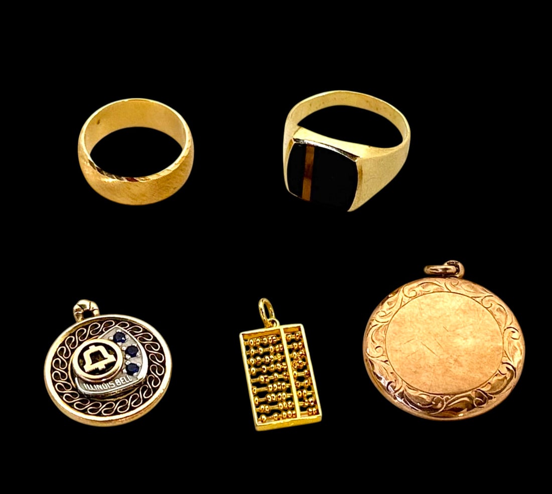Lot of 14K & 10K Gold Jewelry - Rings, Pendants. (1 of 7)