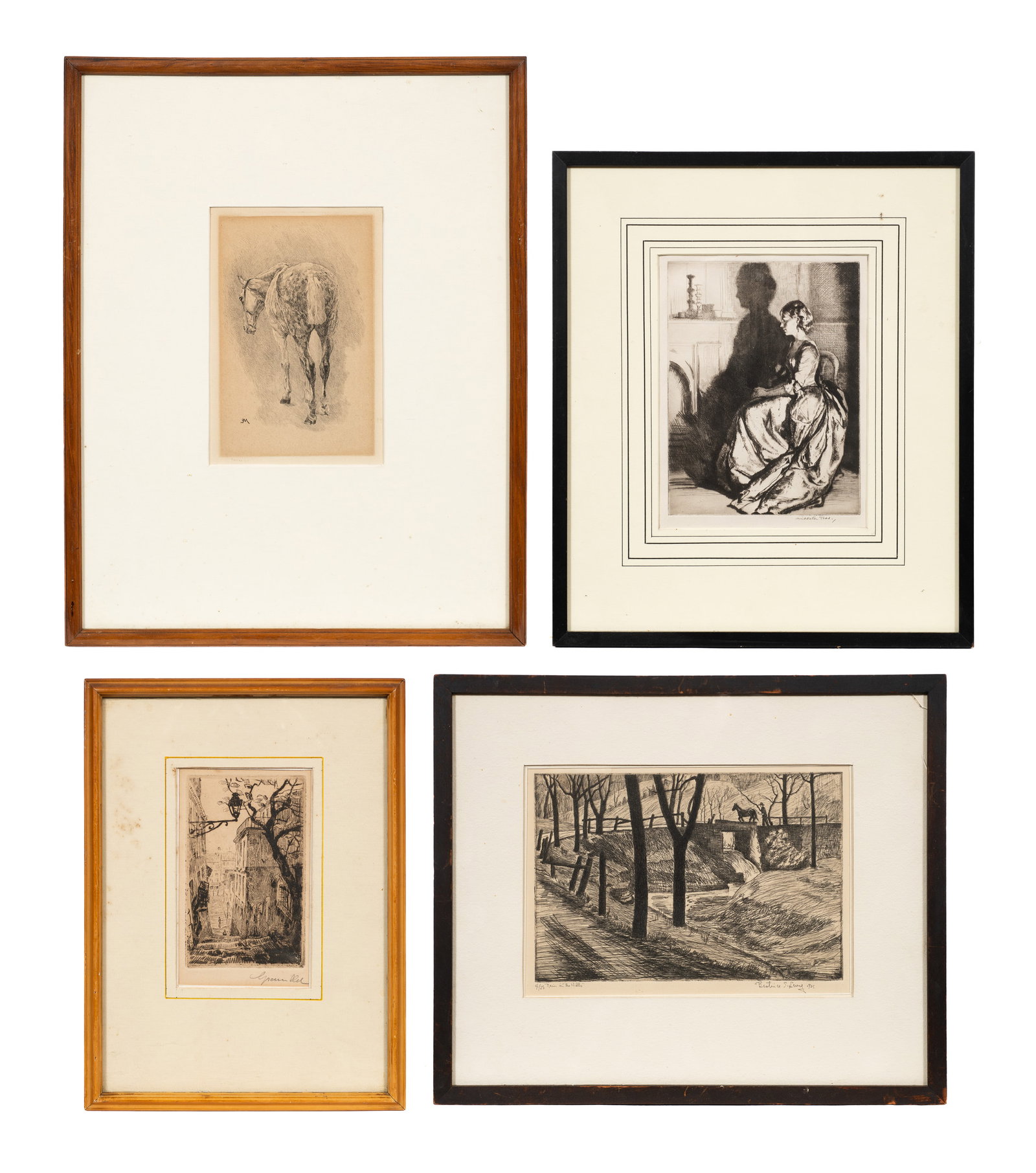Lot of Four Prints - Todd, Levy, Levy, etc.: This lot contains four intaglio prints by artists such as: Arthur Middleton Todd (English, 1891-1966), Beatrice S. Levy (American, 1892-1974), Georges Gremillet (French, 1893-1971), and an unknown equ