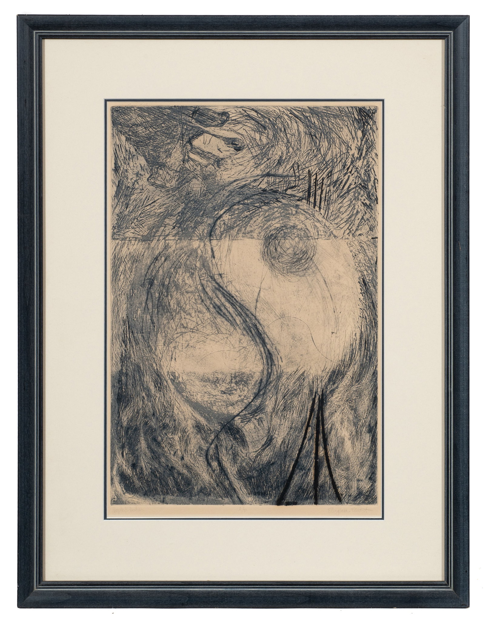 "People's Parties", Etching by Elizabeth Ewart.: Artist(s): Elizabeth Ewart (20th/21st Century). Medium: Etching with aquatint. Signature(s): Pencil signed and titled in its lower margin. Marked as an Artist Proof print. Paperwork/Provenance: N/A