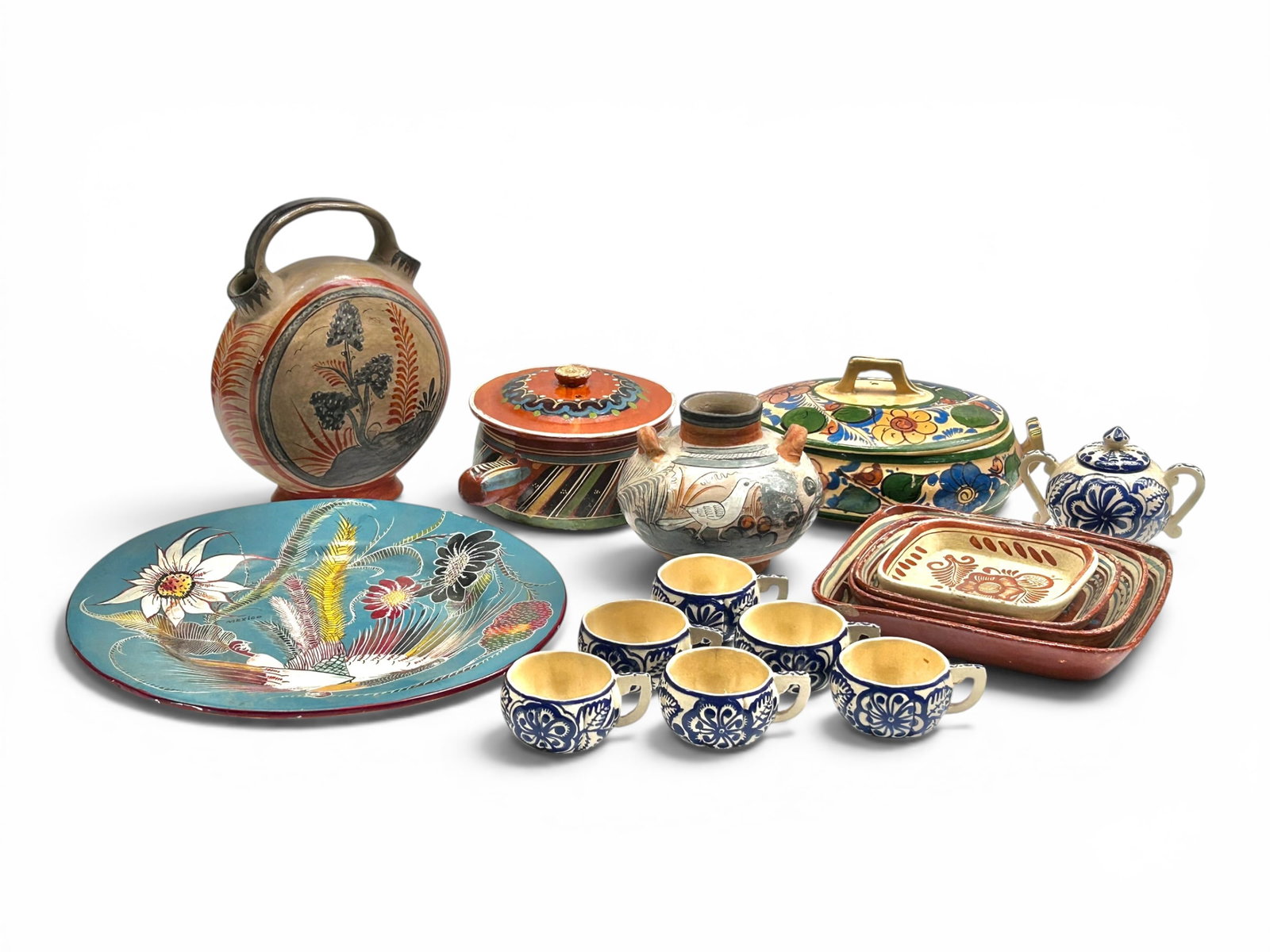 Lot of Assorted Mexican Pottery - Dishes & Decor. (1 of 16)