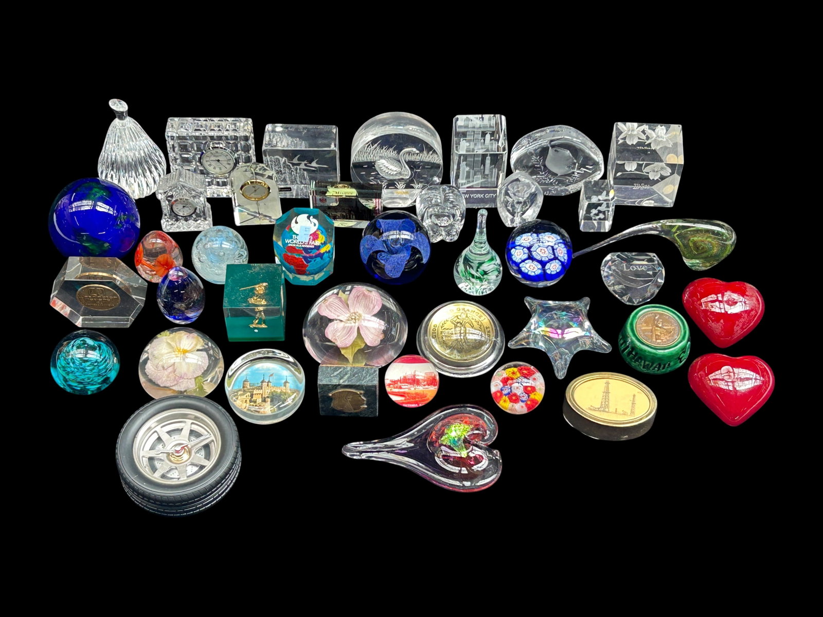 Lot of Paperweights- Waterford, Mats Jonasson, etc (1 of 10)