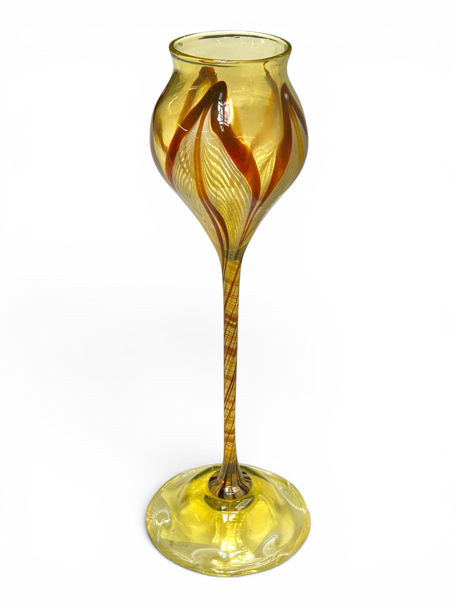 Tiffany Studios Pulled Feather Floriform Vase. - 2