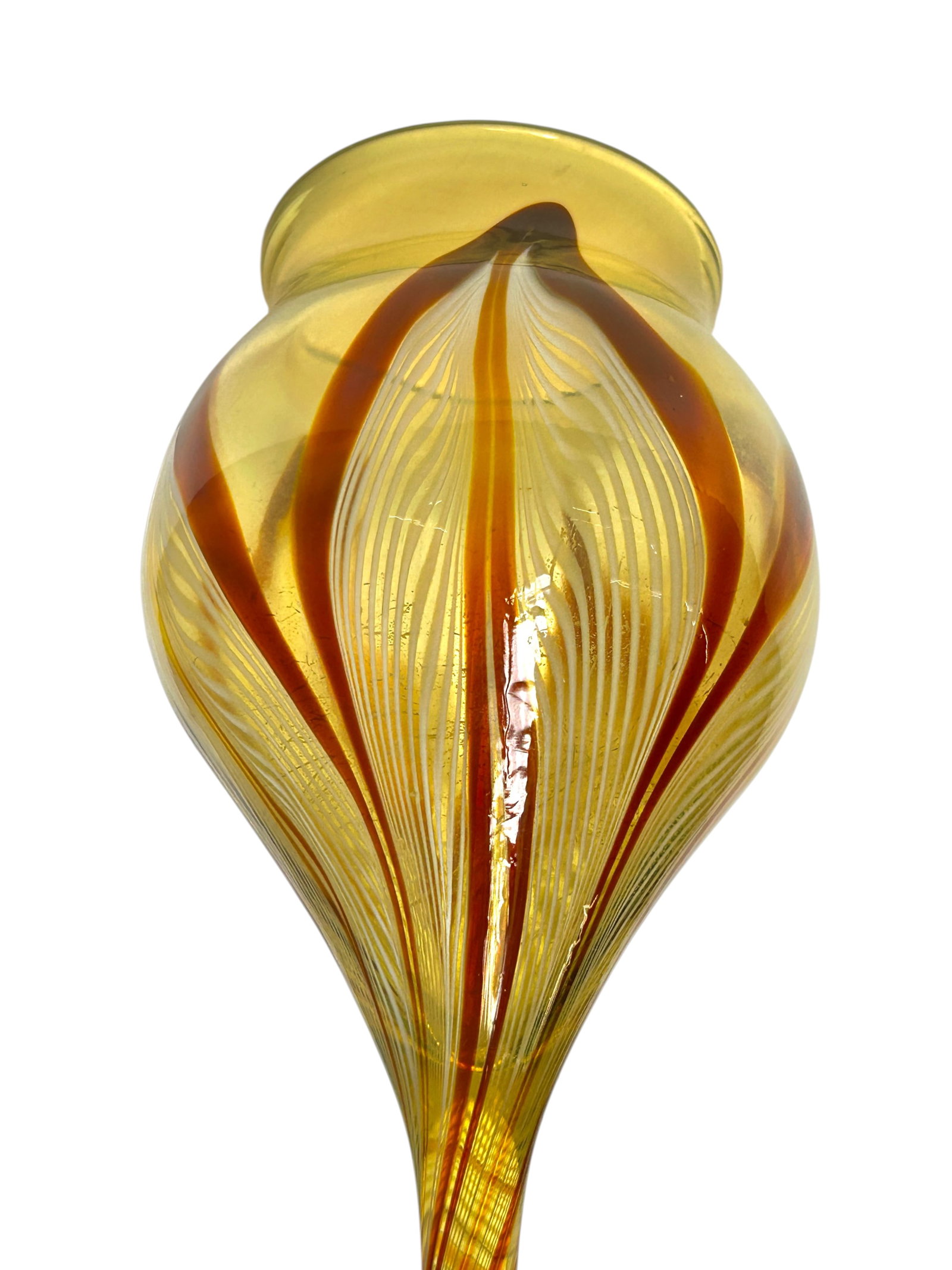Tiffany Studios Pulled Feather Floriform Vase. - 7