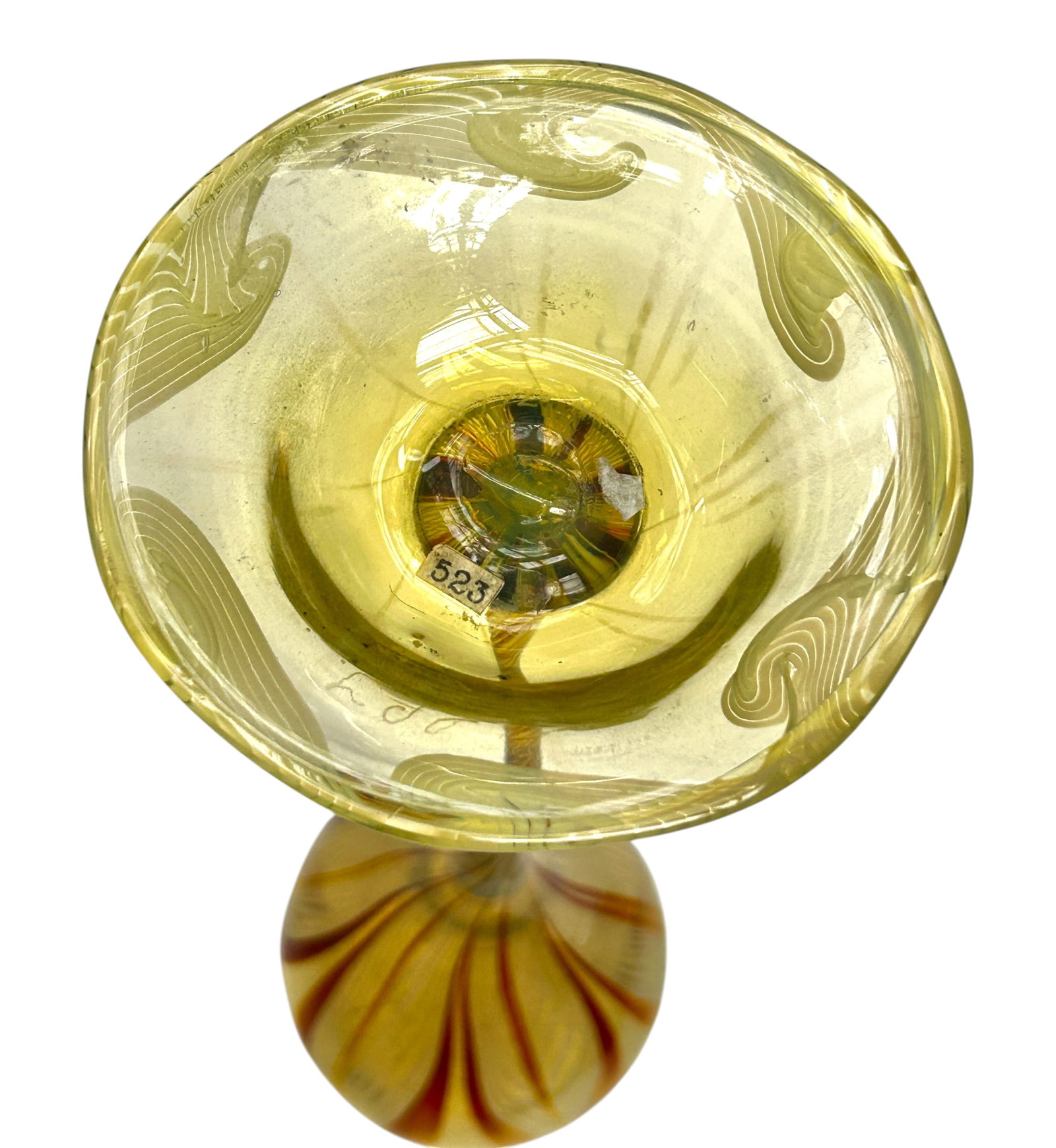 Tiffany Studios Pulled Feather Floriform Vase. - 9