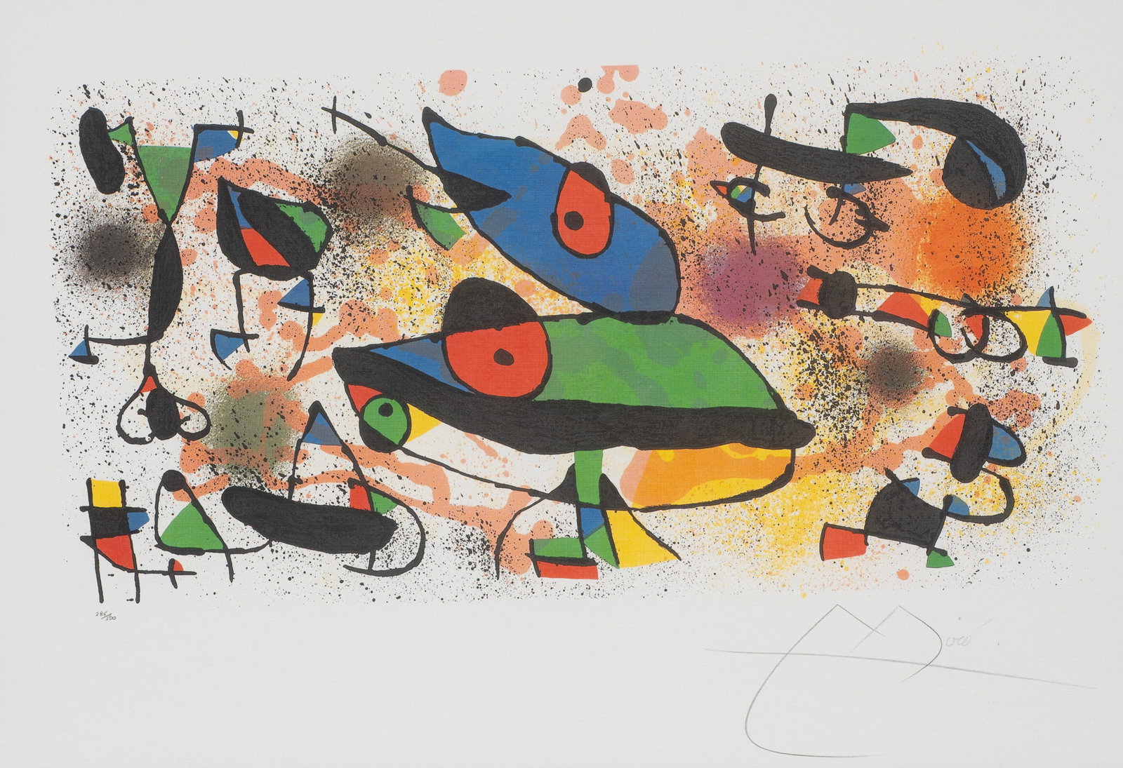 Sculpture II, LE Giclee Print After Joan Miro.: Artist(s): After Joan Miro. Medium: Giclee print in colors. Signature(s): Signed in-print, lower right. Numbered in pencil, 285/500, lower left. Paperwork/Provenance: N/A Condition: The lot is in good
