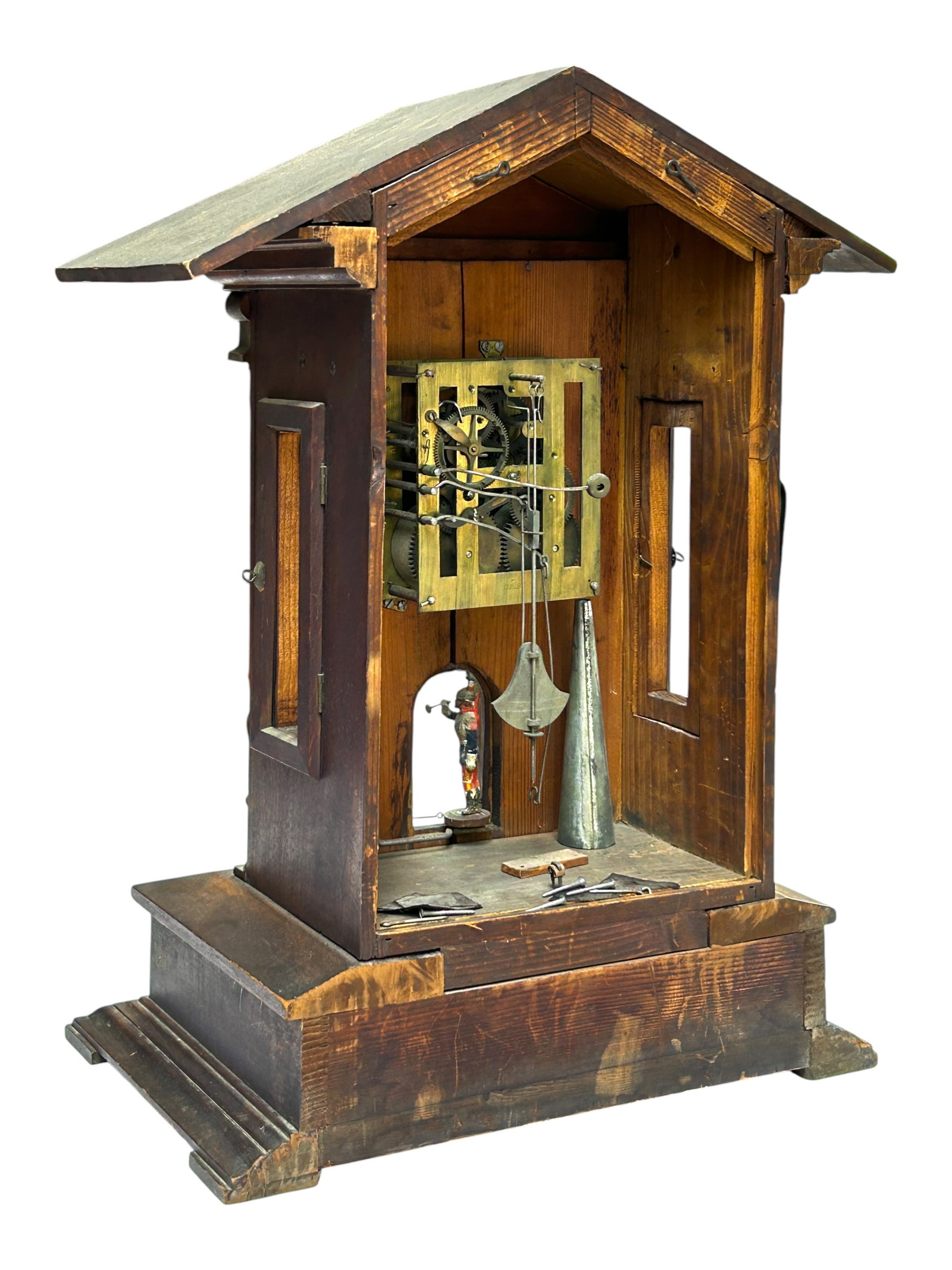Black Forest Trumpeter Mantel Clock, Gordian. - 11