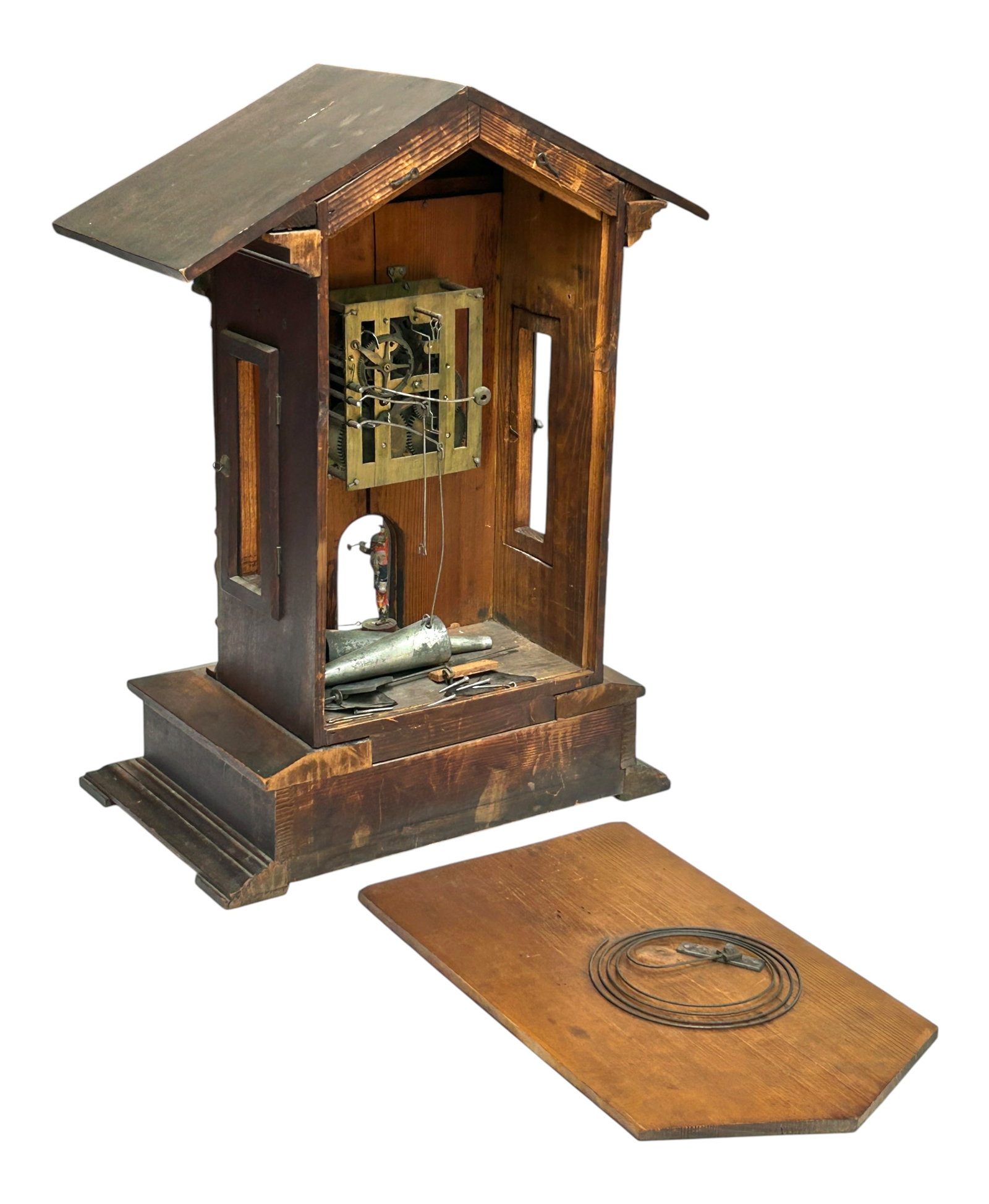 Black Forest Trumpeter Mantel Clock, Gordian. - 8
