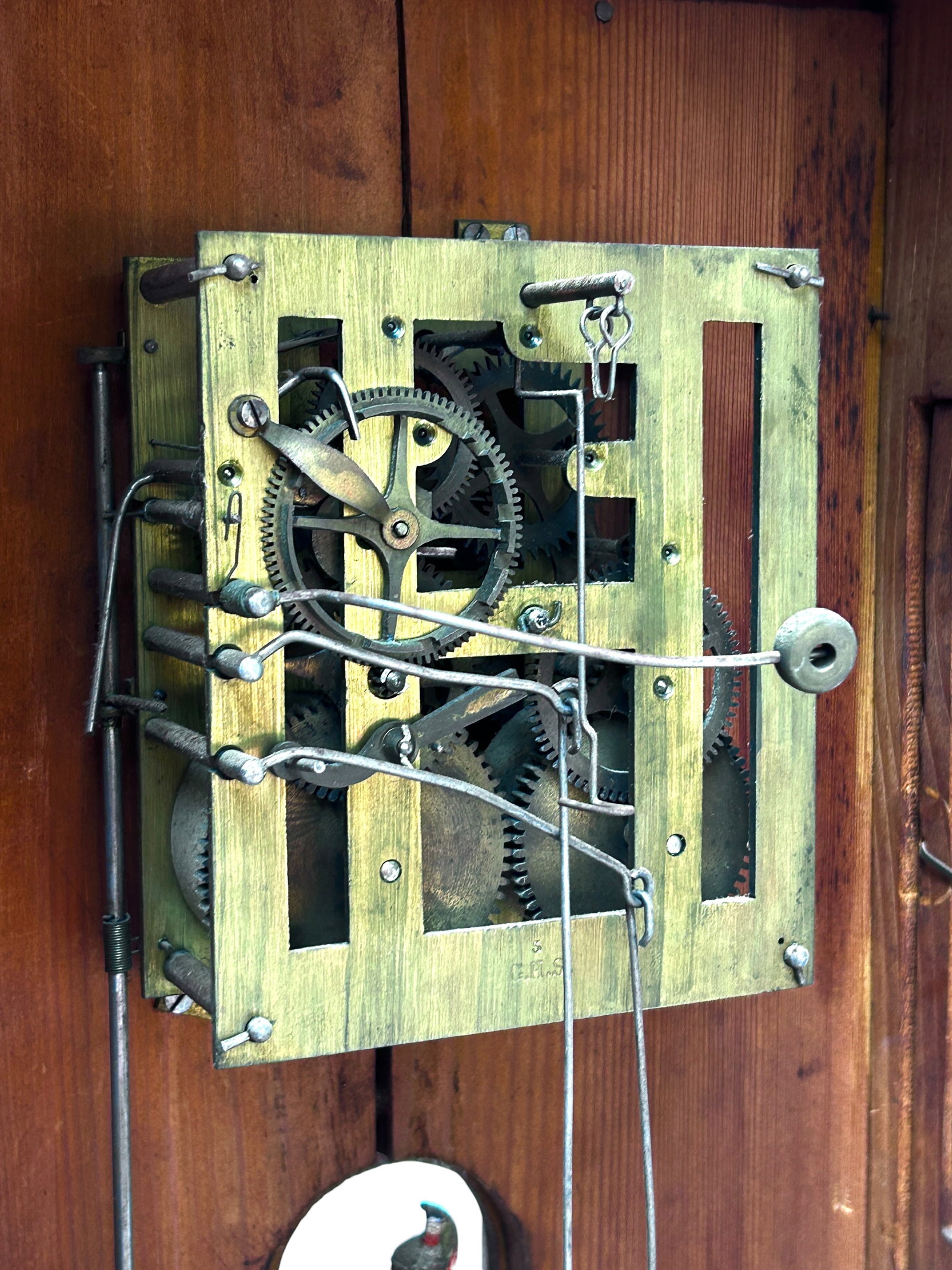 Black Forest Trumpeter Mantel Clock, Gordian. - 9