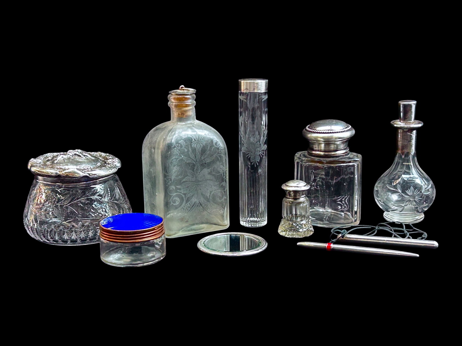Lot of Sterling & Glass Items, Including Tiffany. (1 of 20)