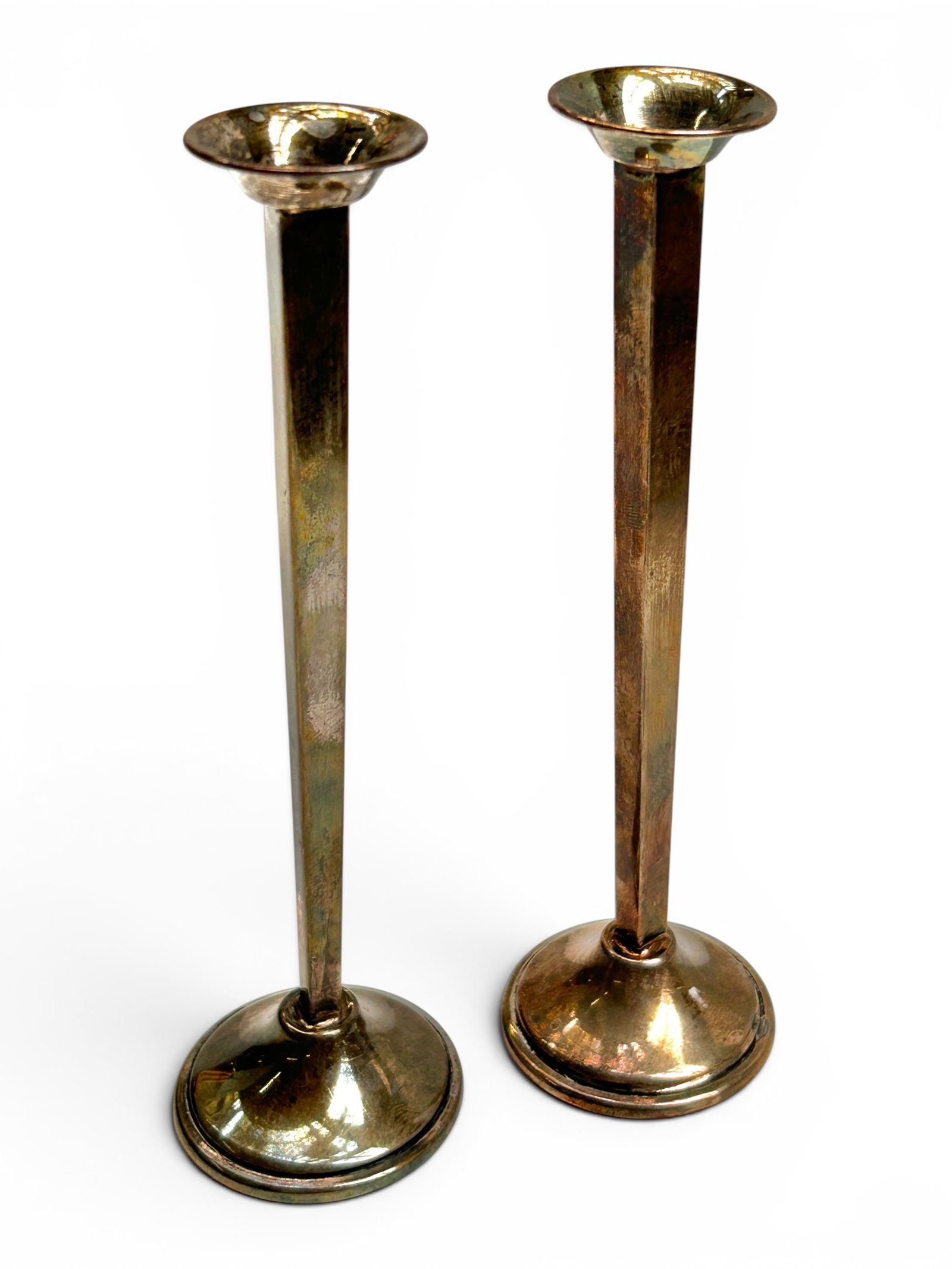 Pair of Cartier Weighted Sterling Bud Vases. (1 of 7)