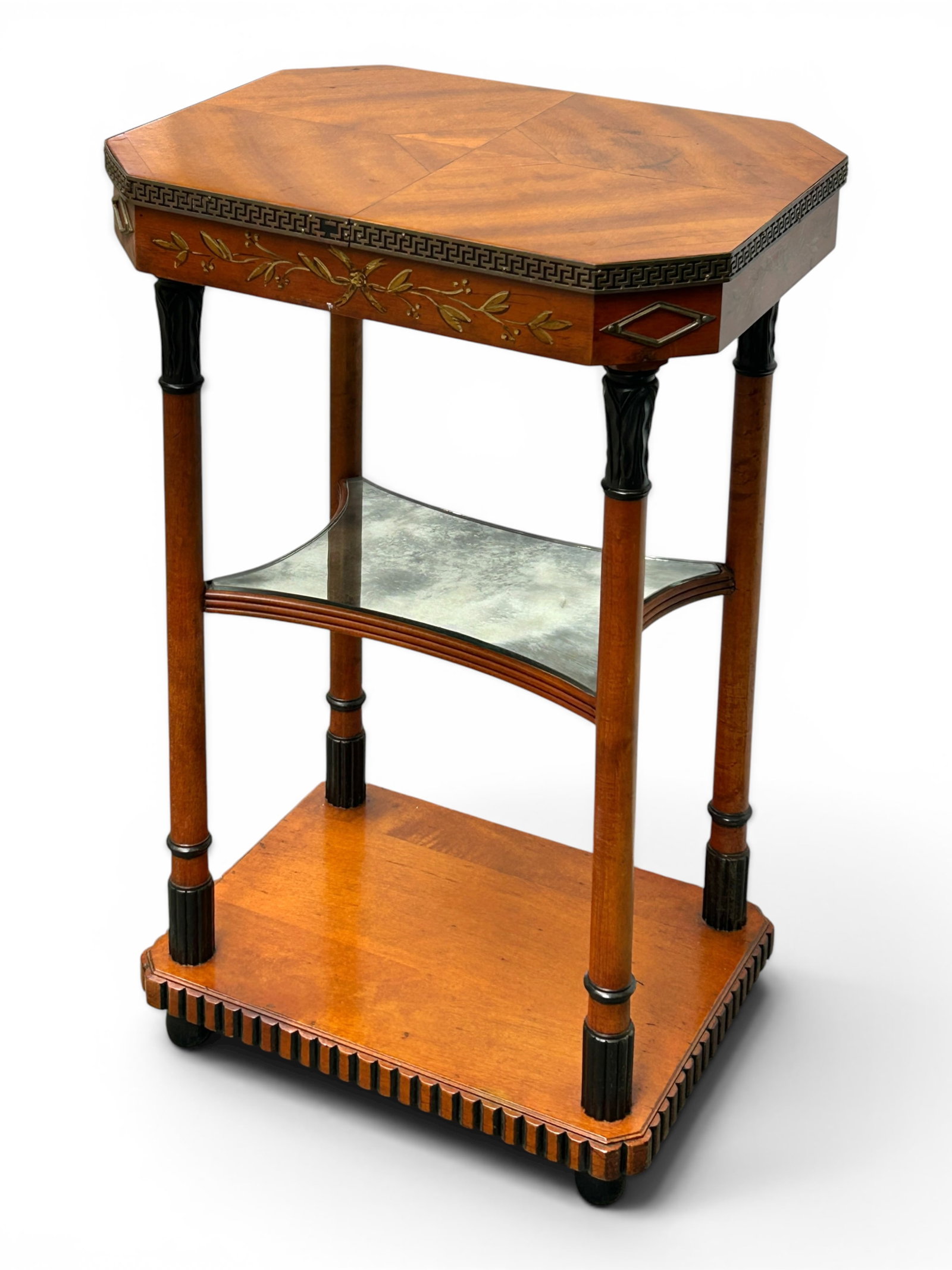 Painted French Empire Style Two Tier Side Table. (1 of 9)