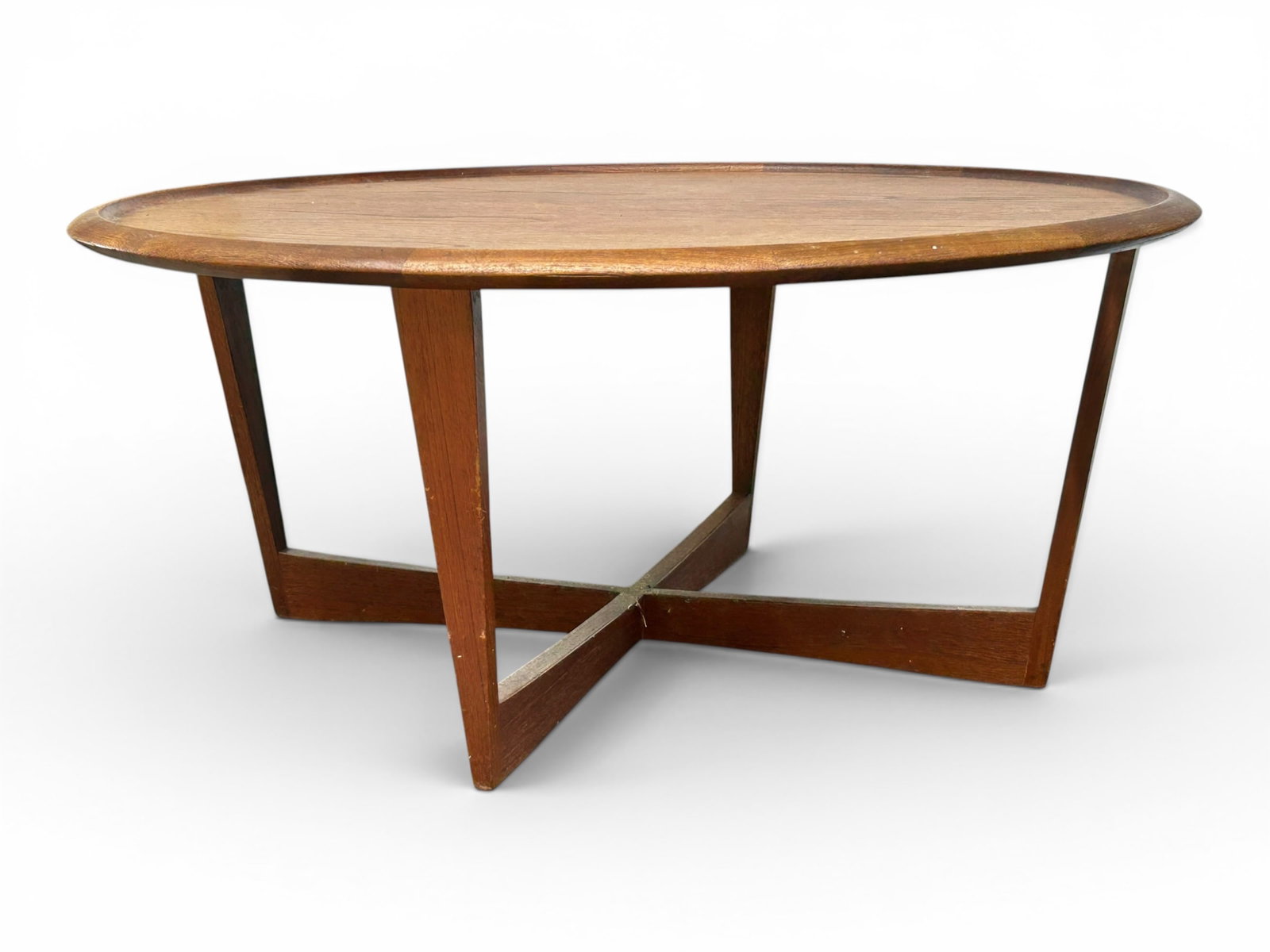 Danish Mid Century Modern Teak Round Coffee Table. - 2