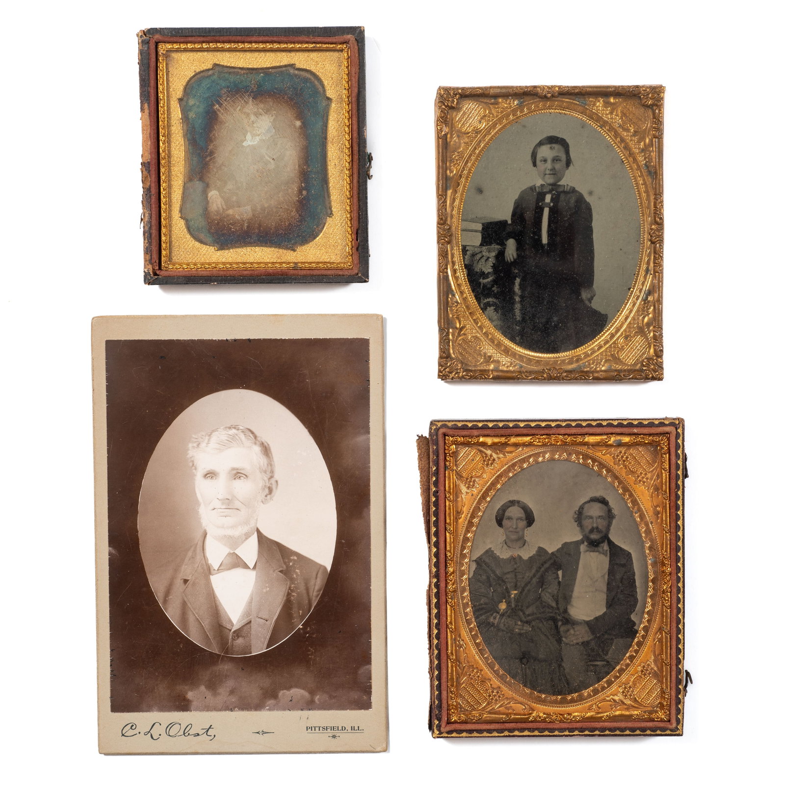 2 Ambrotypes, a Daguerreotype, One Cabinet Card. (1 of 6)