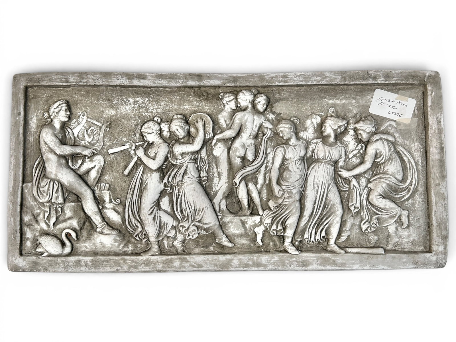 Heavy Neoclassical Relief Plaque- Apollo & Muses? (1 of 9)