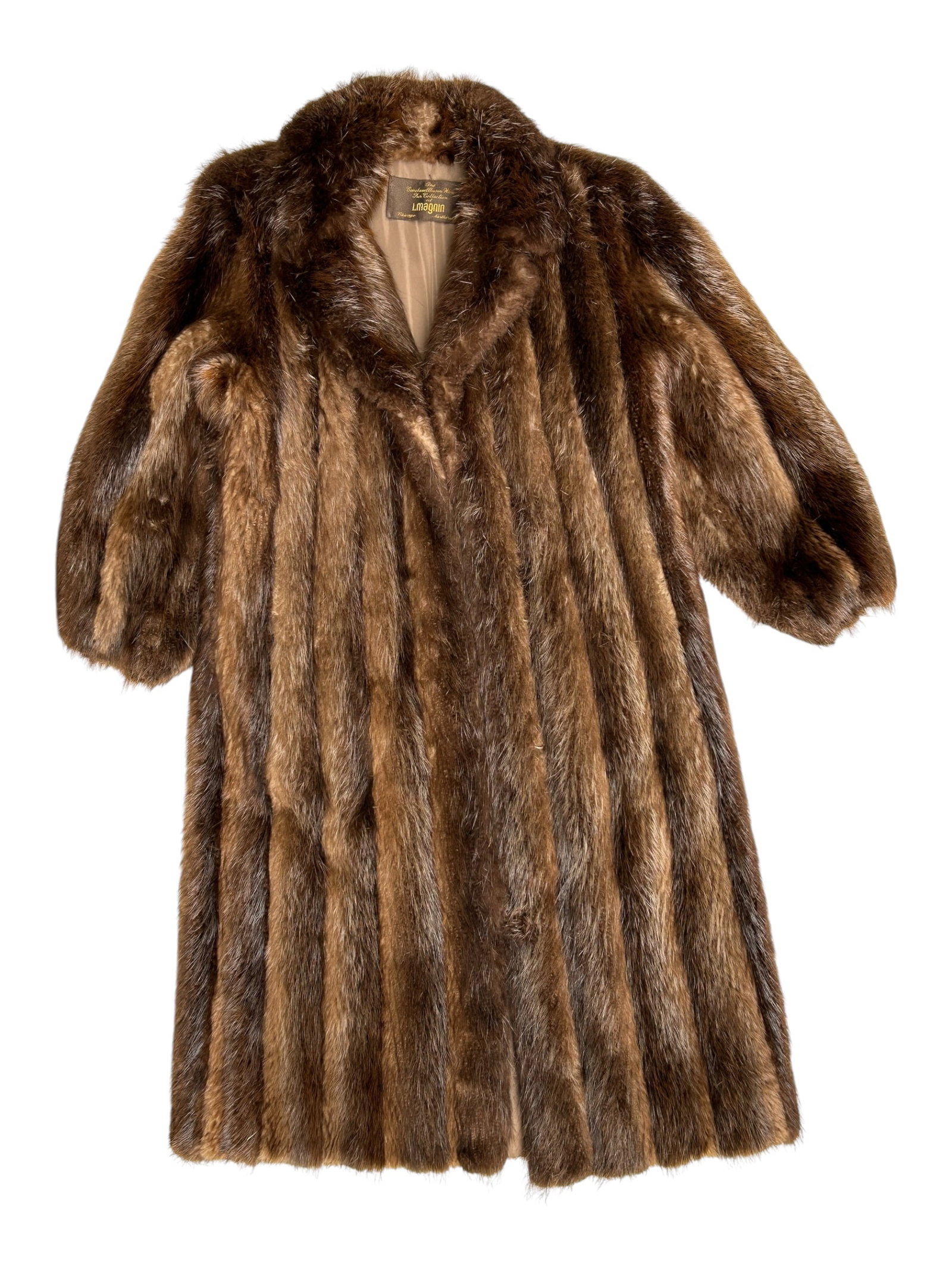 Full Length Ribbed Racoon Fur Coat, I.Magnin (1 of 8)