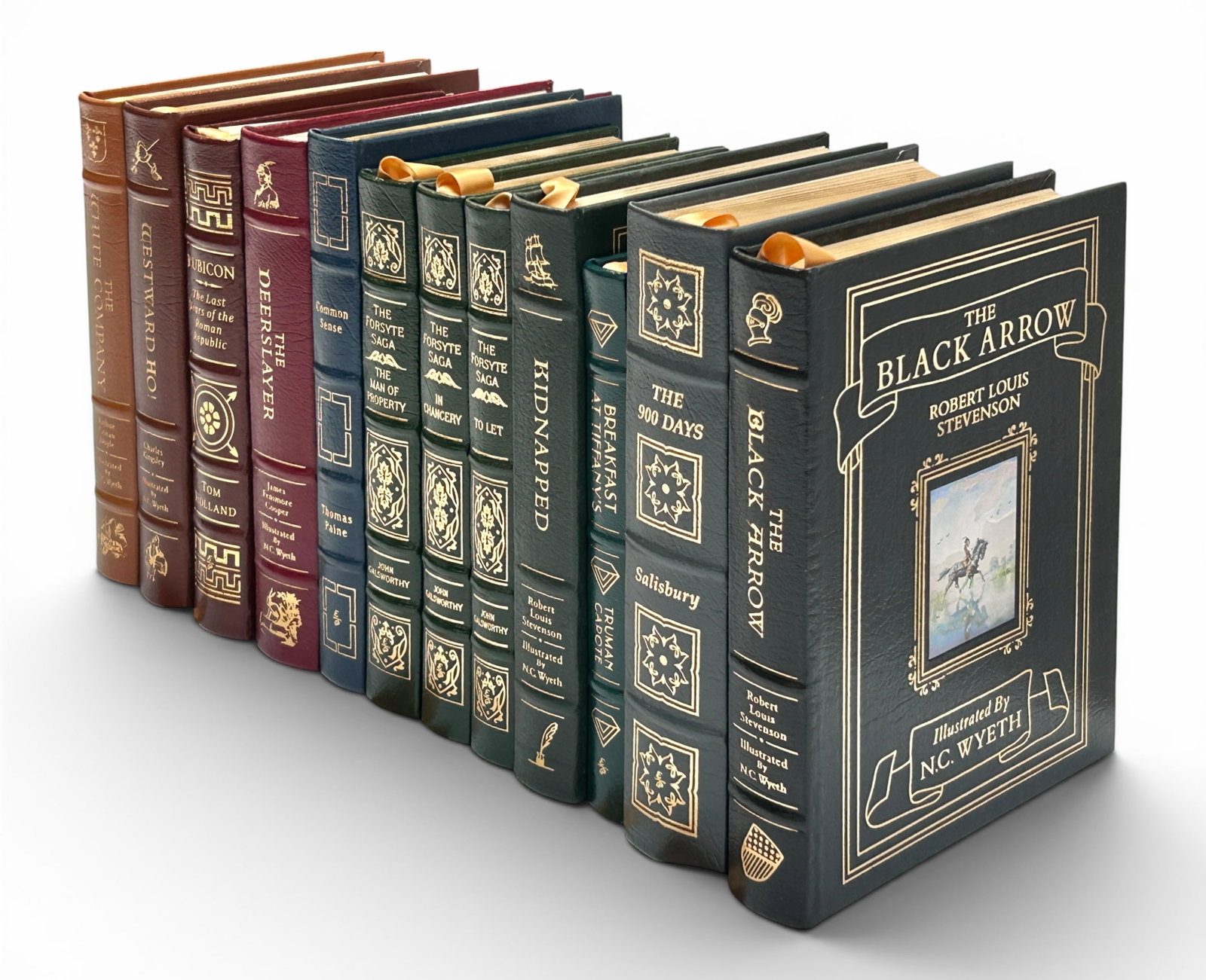 12 Leather Bound Easton Press Books - N.C. Wyeth. (1 of 17)