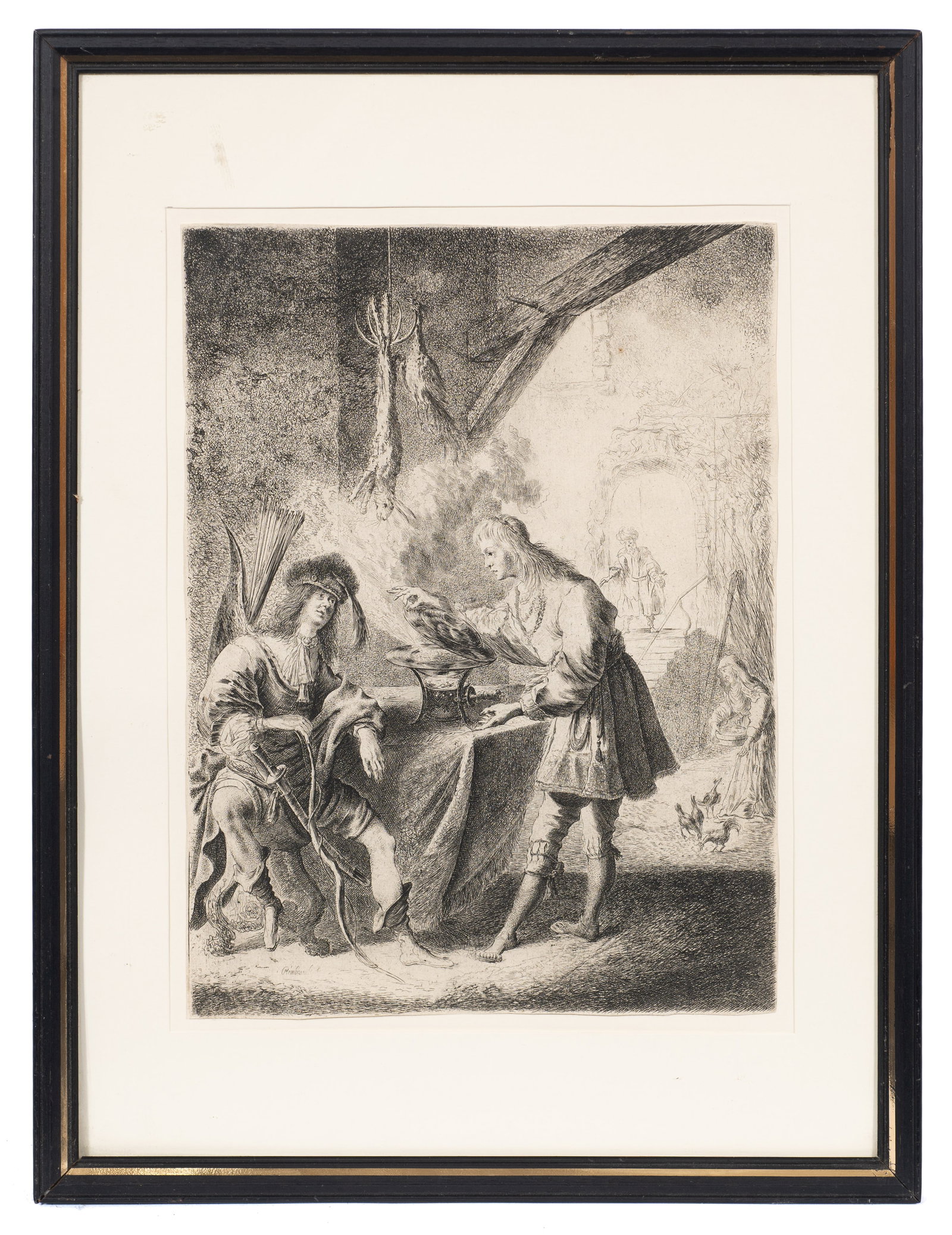 Framed Etching, Engraving, and Lithograph. - 2