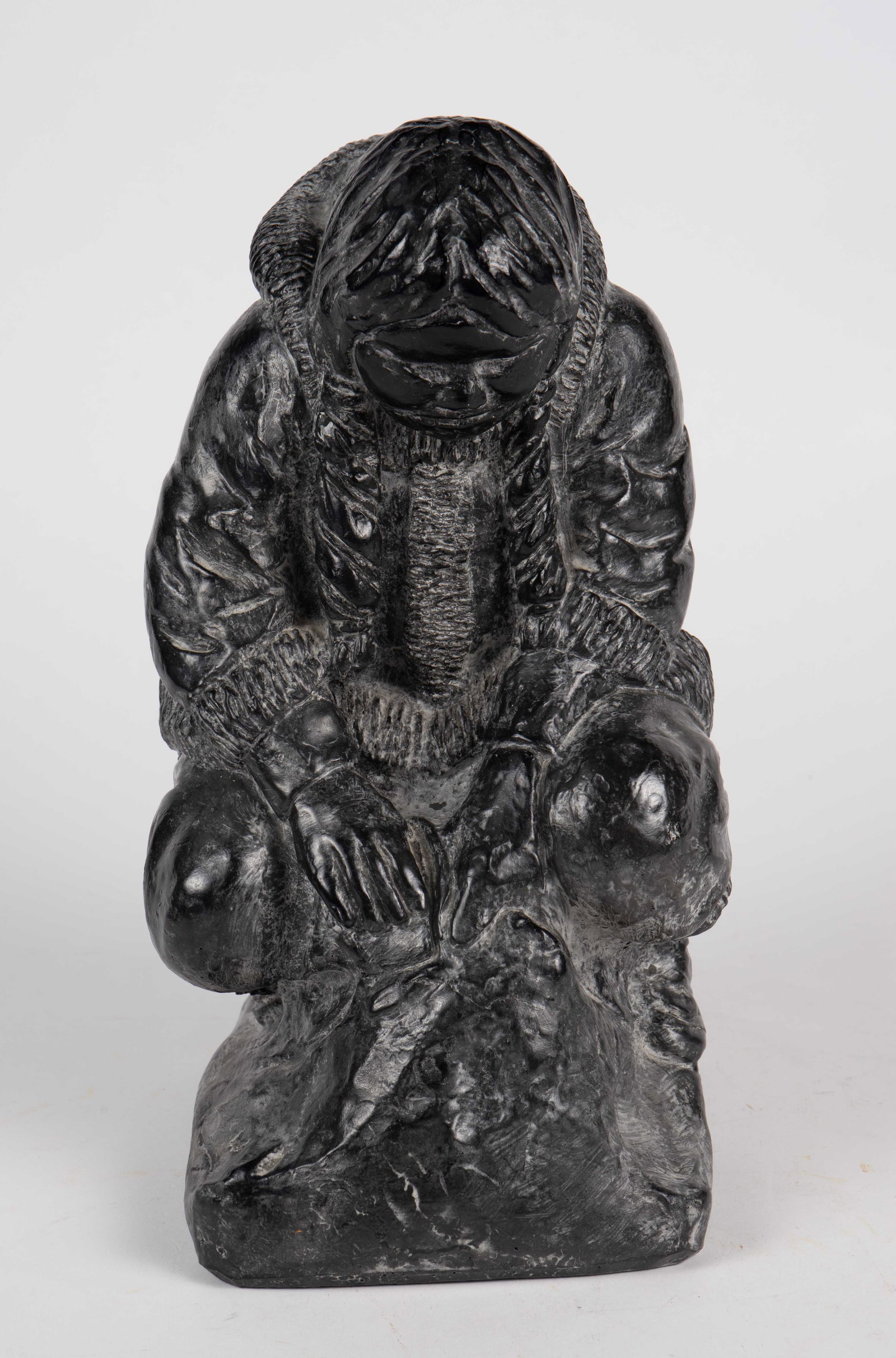 Al Wolf Inuit Mother & Child Sculpture. (1 of 7)