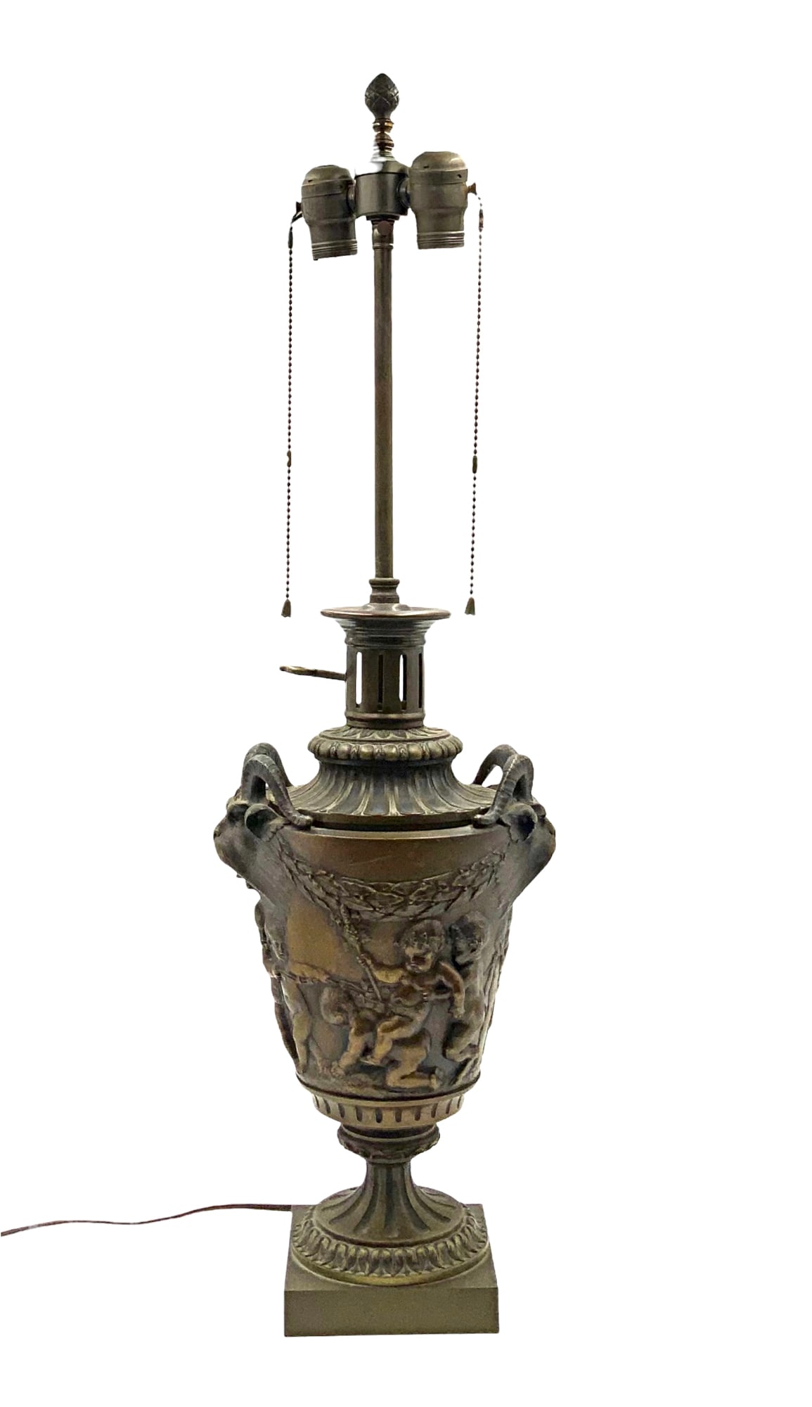 French Bronze Urn Lamp Sgd. Eugene de LaBroue. (1 of 6)
