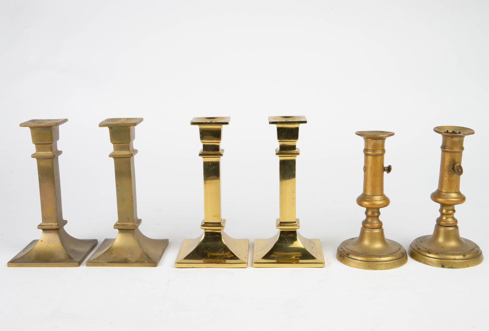 3 Pr. of Brass Candlesticks - Anderson, J. Barlow. (1 of 9)