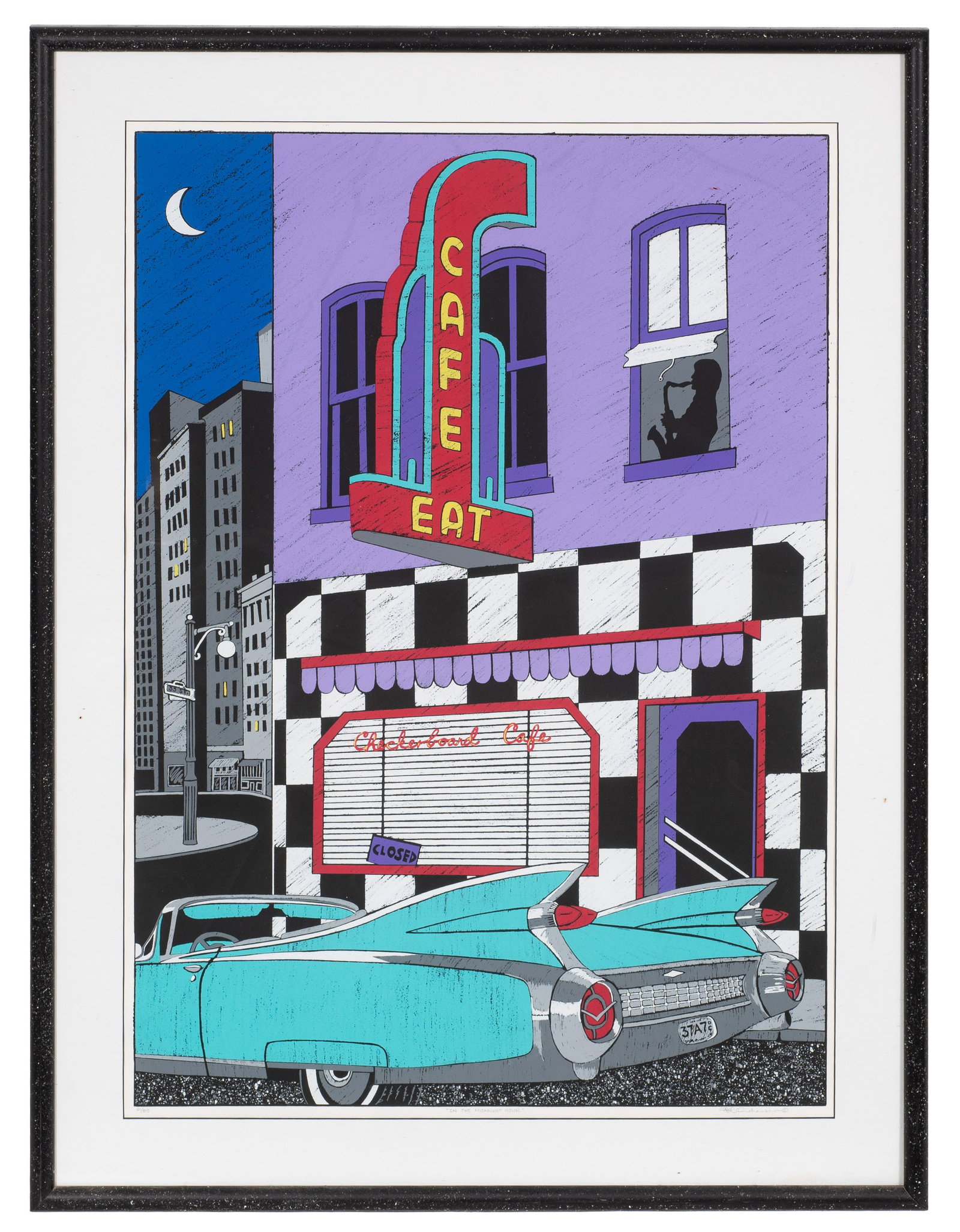 In the Midnight Hour, D. L. Christiansen Serigraph: Artist(s): D. L. Christiansen (American, 20th Century). Medium: Serigraph in colors. Signature(s): Pencil signed, titled, and numbered (21/89) in its lower margin. Paperwork/Provenance: N/A Condition: