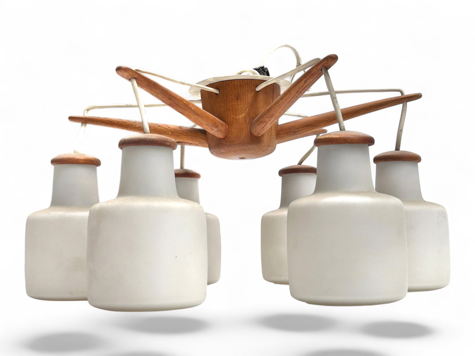 Uno & Osten Kristiansson MCM Teak Chandelier. (1 of 11)