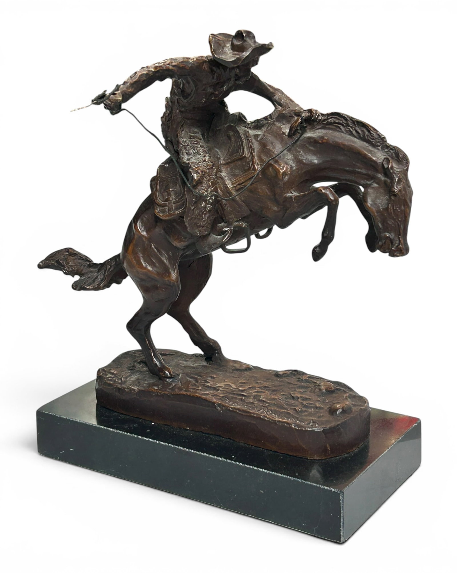 Bronze Sculpture After Remington, Bronco Buster. (1 of 7)
