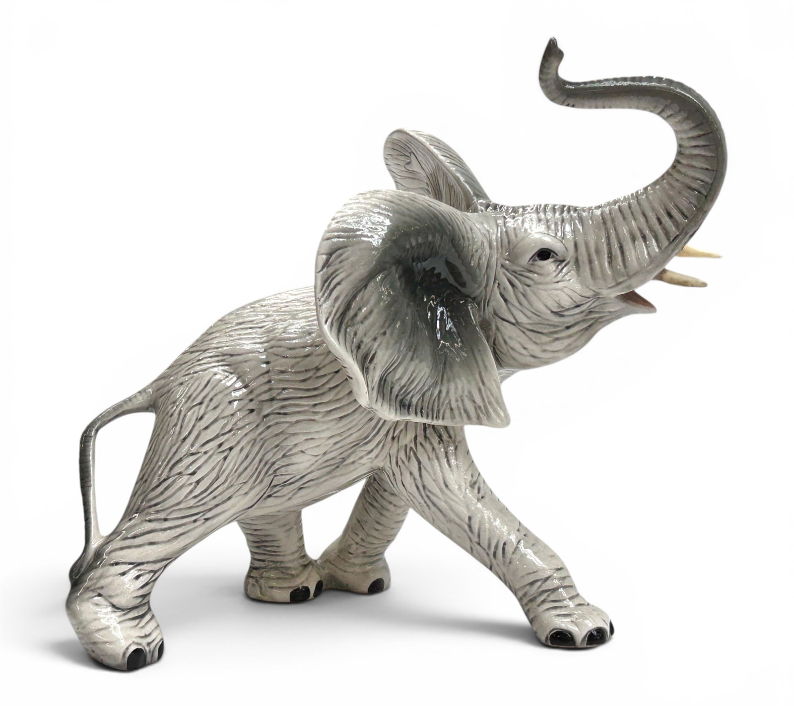 2 Sculptures - Elephant & Mermaid. - 2